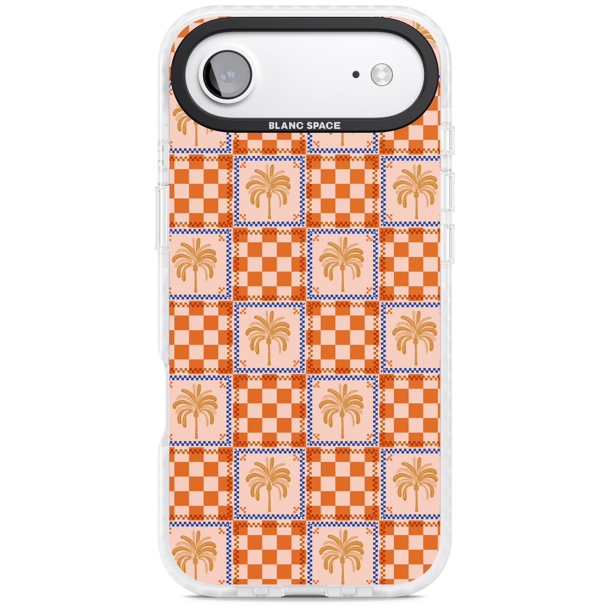 Terracotta Summer Checked iPhone 17 Air Impact Clear Phone Case