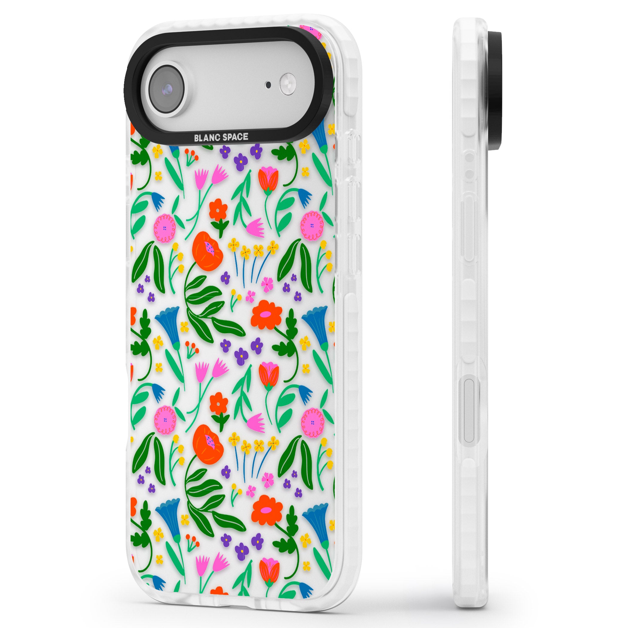 Summer Floral Fiesta iPhone 17 Air Impact Clear Phone Case Side Profile