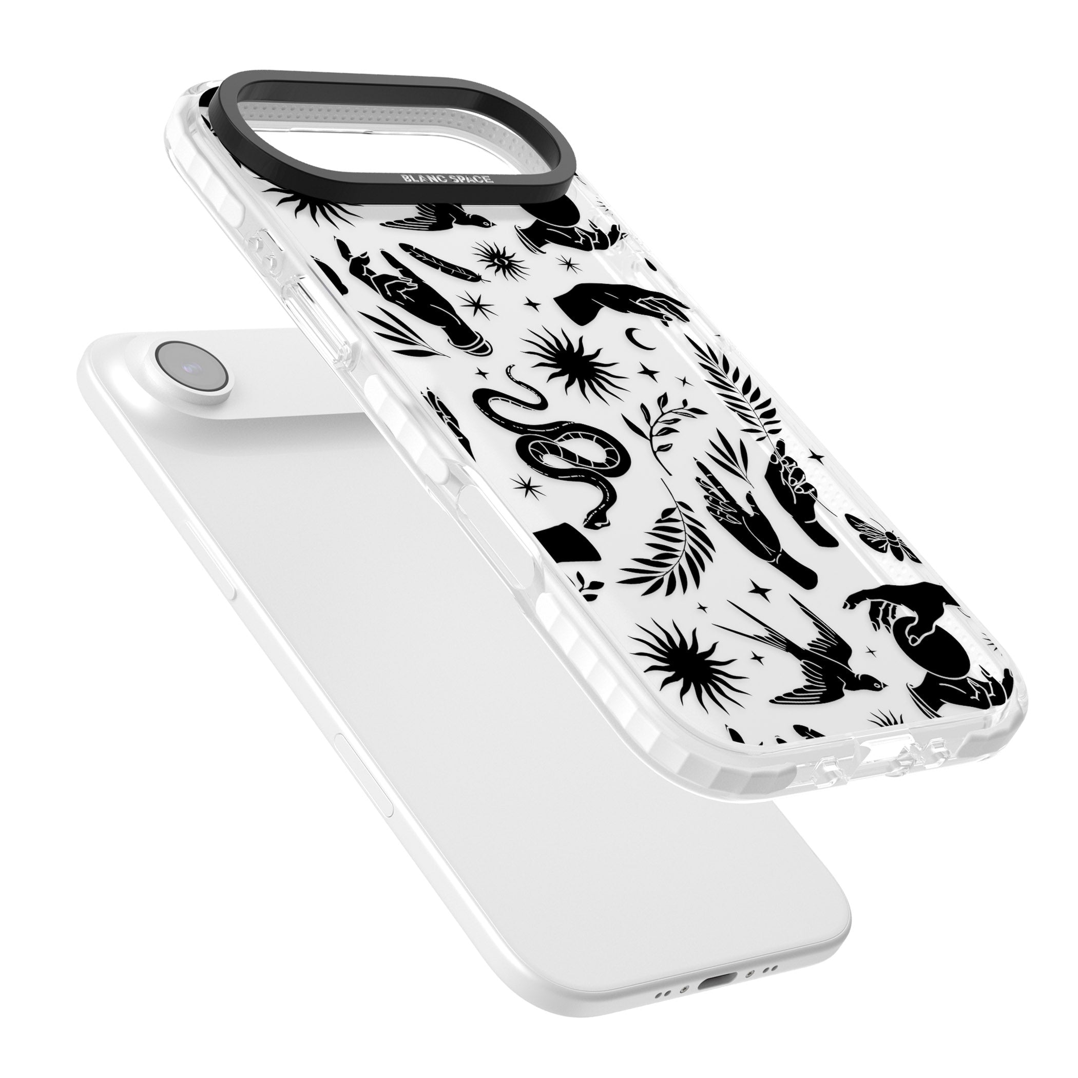 Celestial Pattern (Black) iPhone 17 Air Impact Clear Phone Case Colours