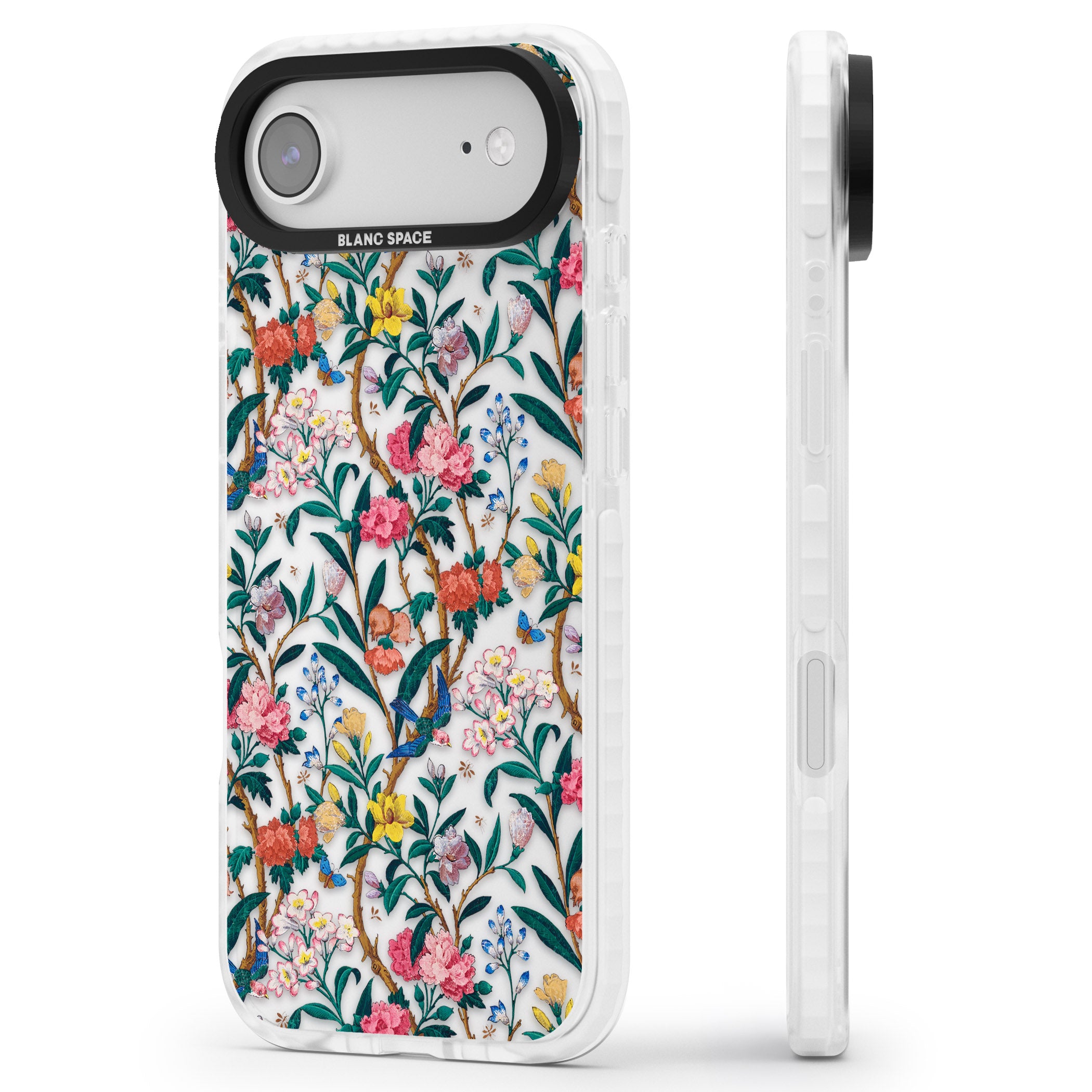 Vines & Flowers iPhone 17 Air Impact Clear Phone Case Side Profile