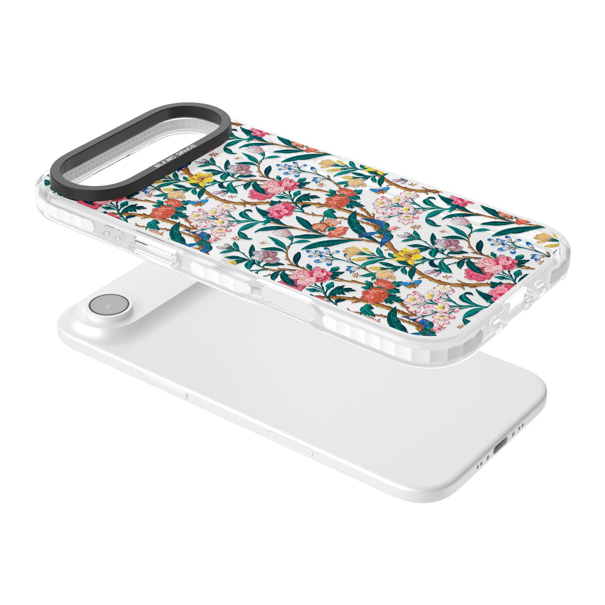 Vines & Flowers iPhone Air Impact Clear Phone Case angled