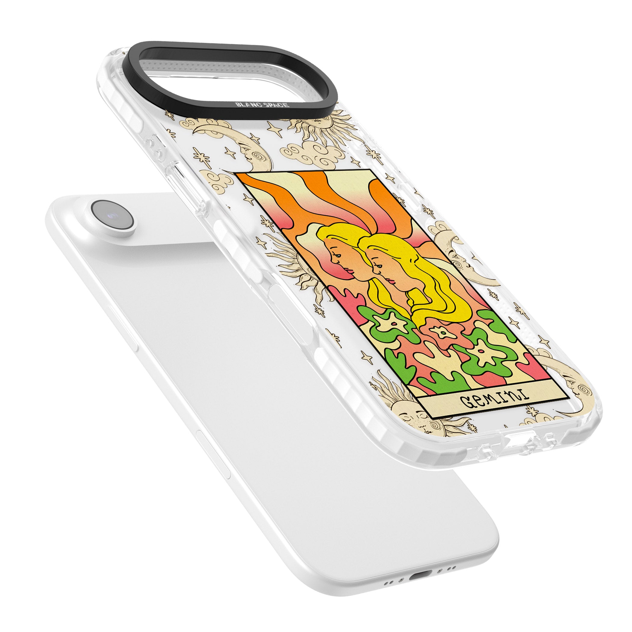 Celestial Zodiac Gemini iPhone 17 Air Impact Clear Phone Case Colours