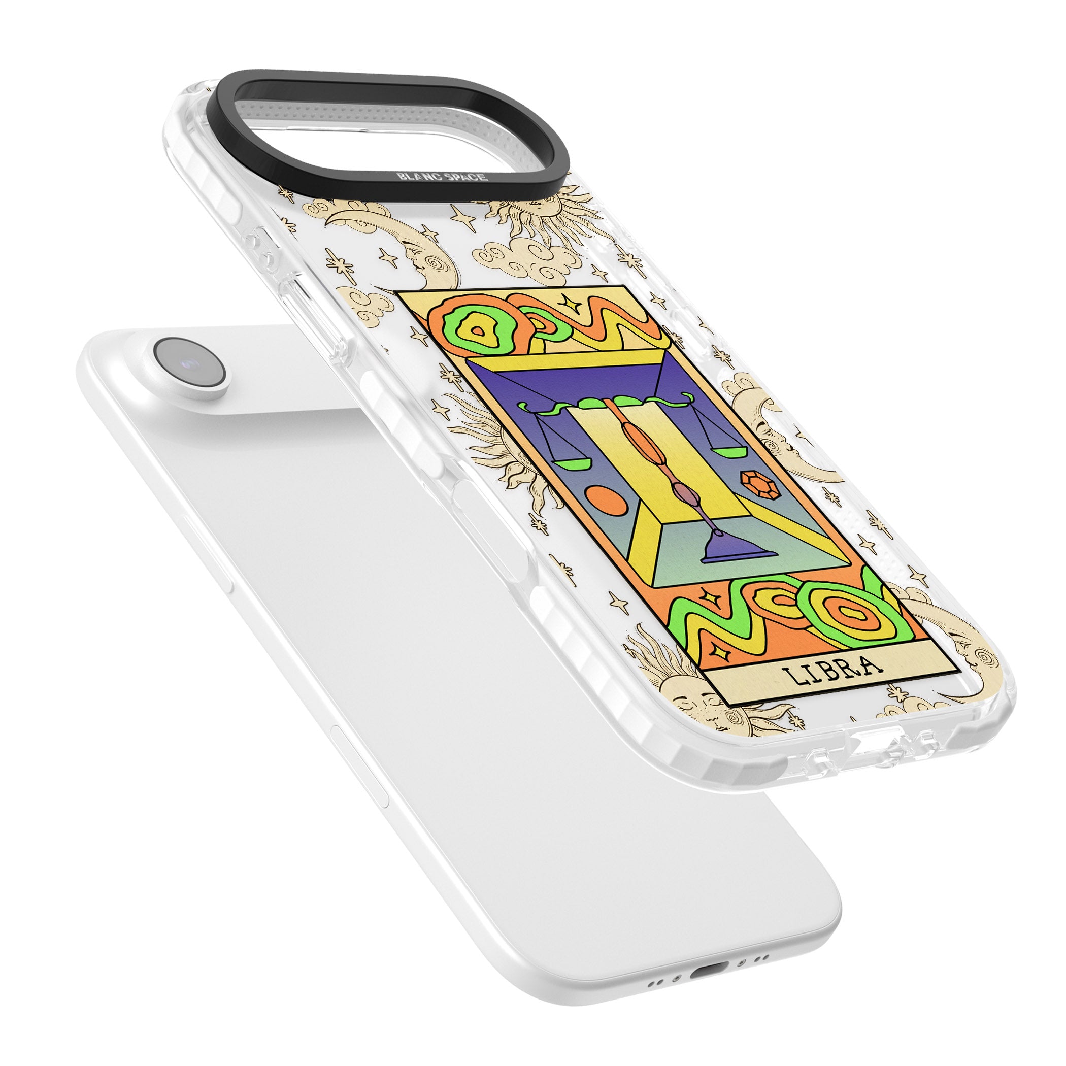 Celestial Zodiac Libra iPhone 17 Air Impact Clear Phone Case Colours