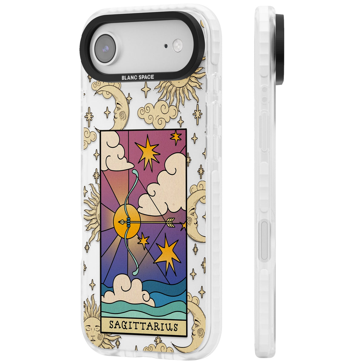 Celestial Zodiac Sagittarius iPhone Air Impact Clear Phone Case side