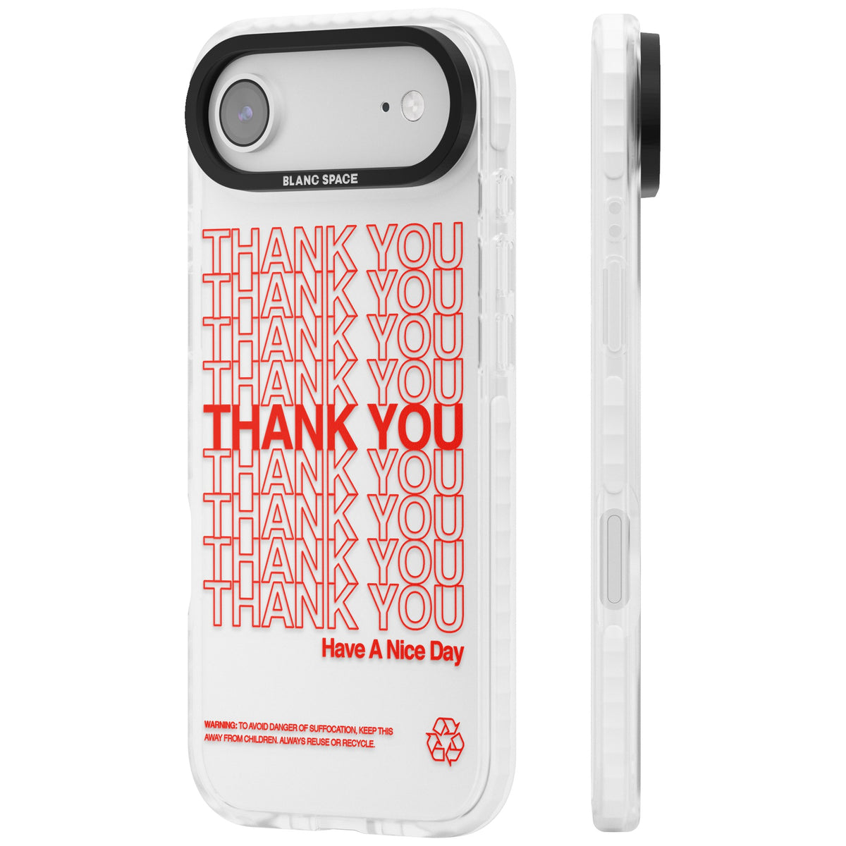 Thank You Have A Nice Day iPhone Air Impact Clear Phone Case side