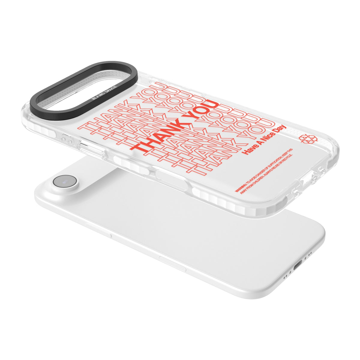 Thank You Have A Nice Day iPhone Air Impact Clear Phone Case angled