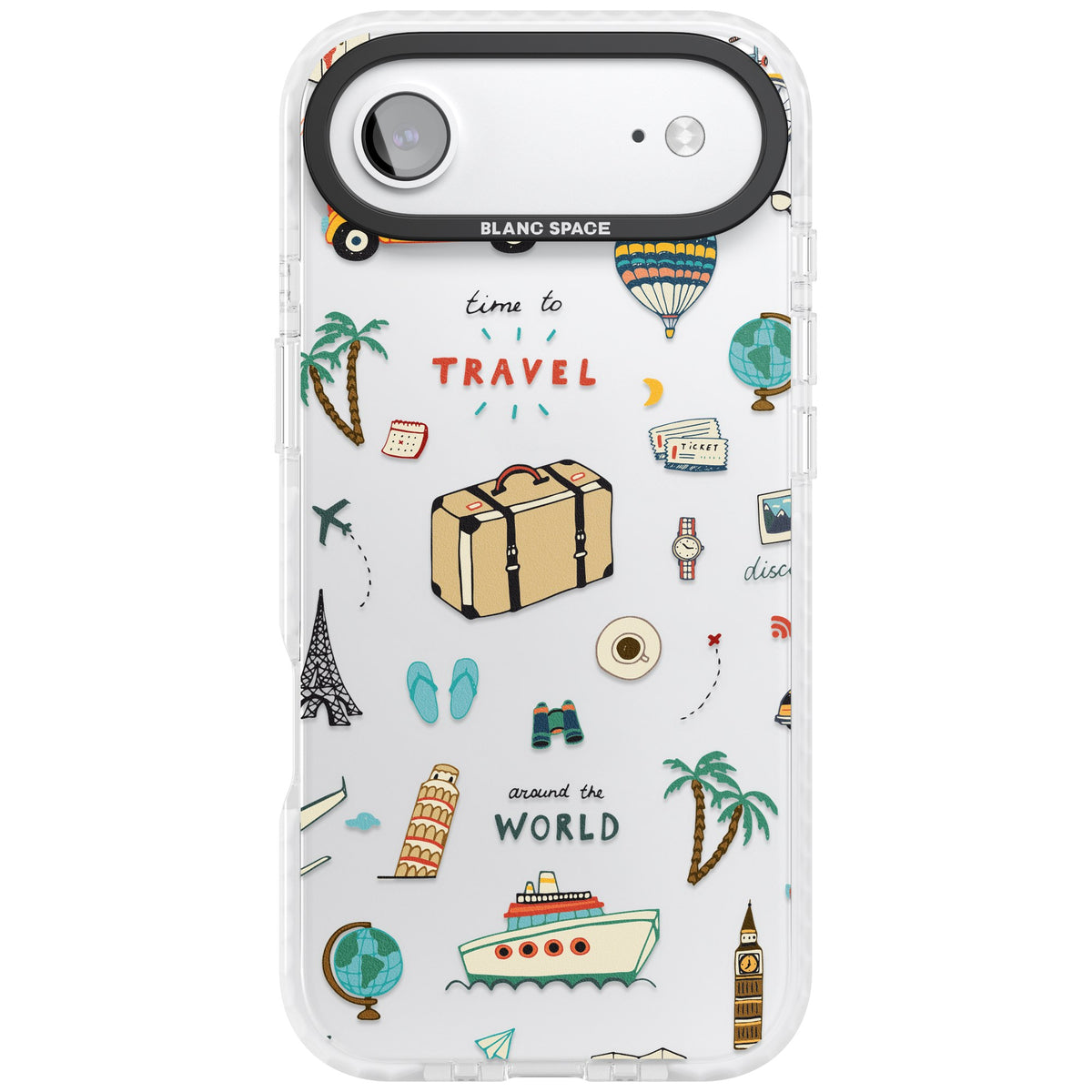Globe Trotter iPhone Air Impact Clear Phone Case front