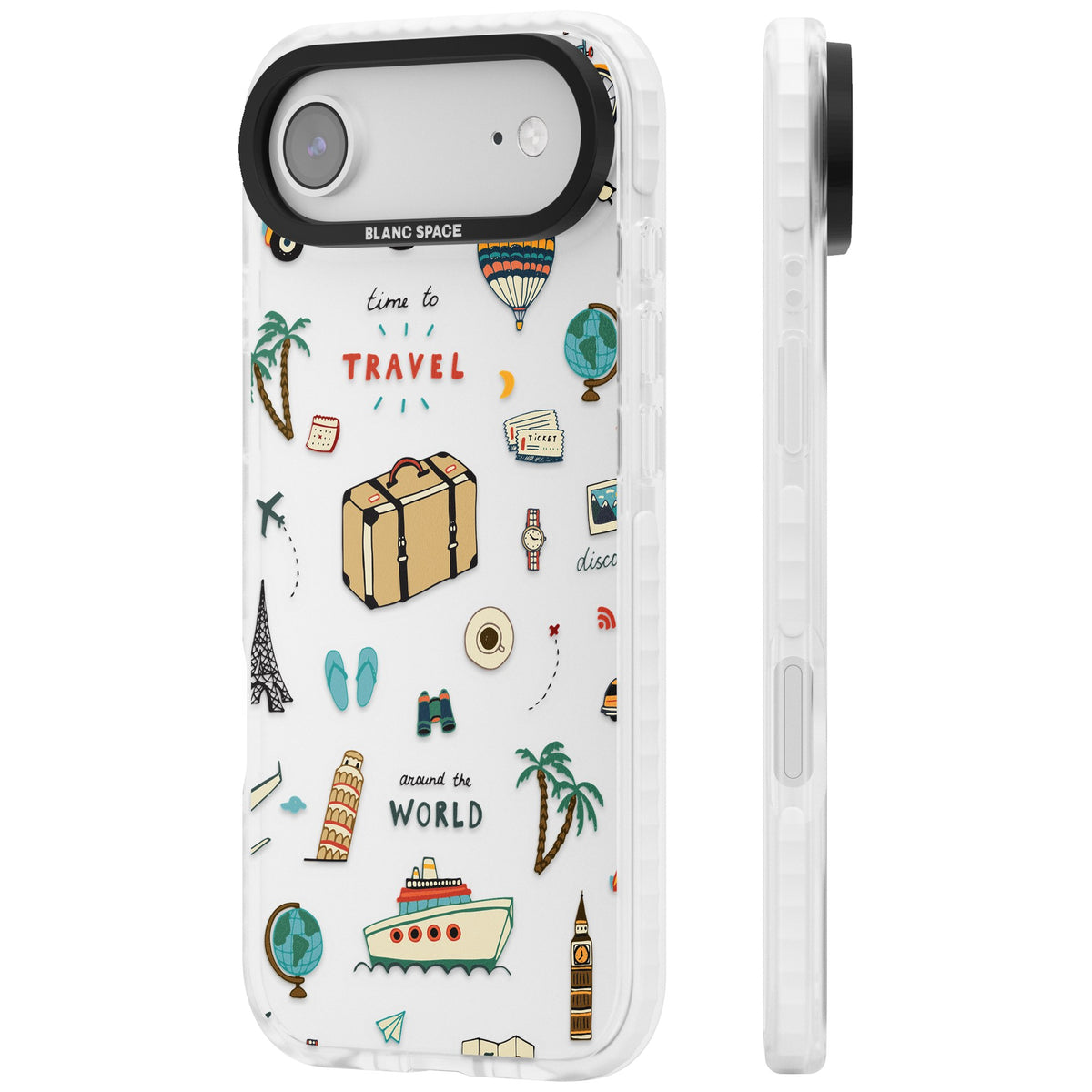 Globe Trotter iPhone Air Impact Clear Phone Case side