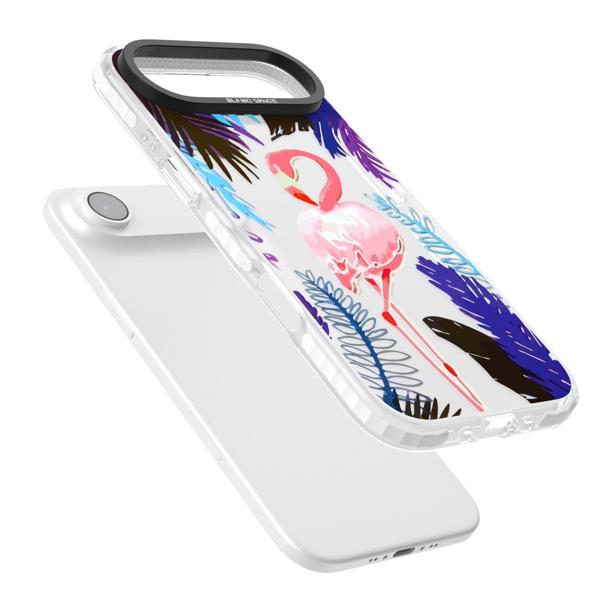 Tropical Flamingo iPhone 17 Air Impact Clear Phone Case Colours