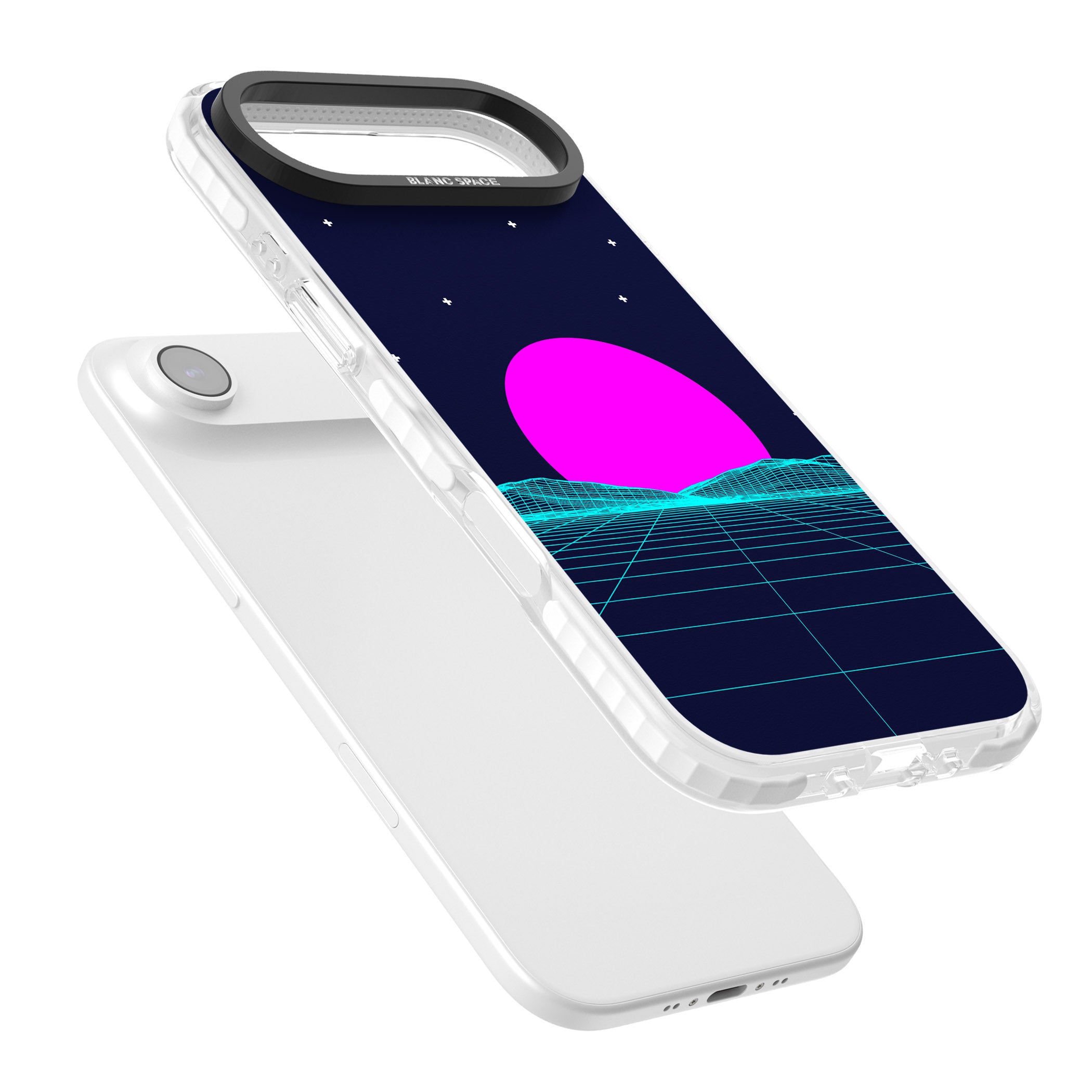 Miami Sunset Vaporwave iPhone 17 Air Impact Clear Phone Case Colours