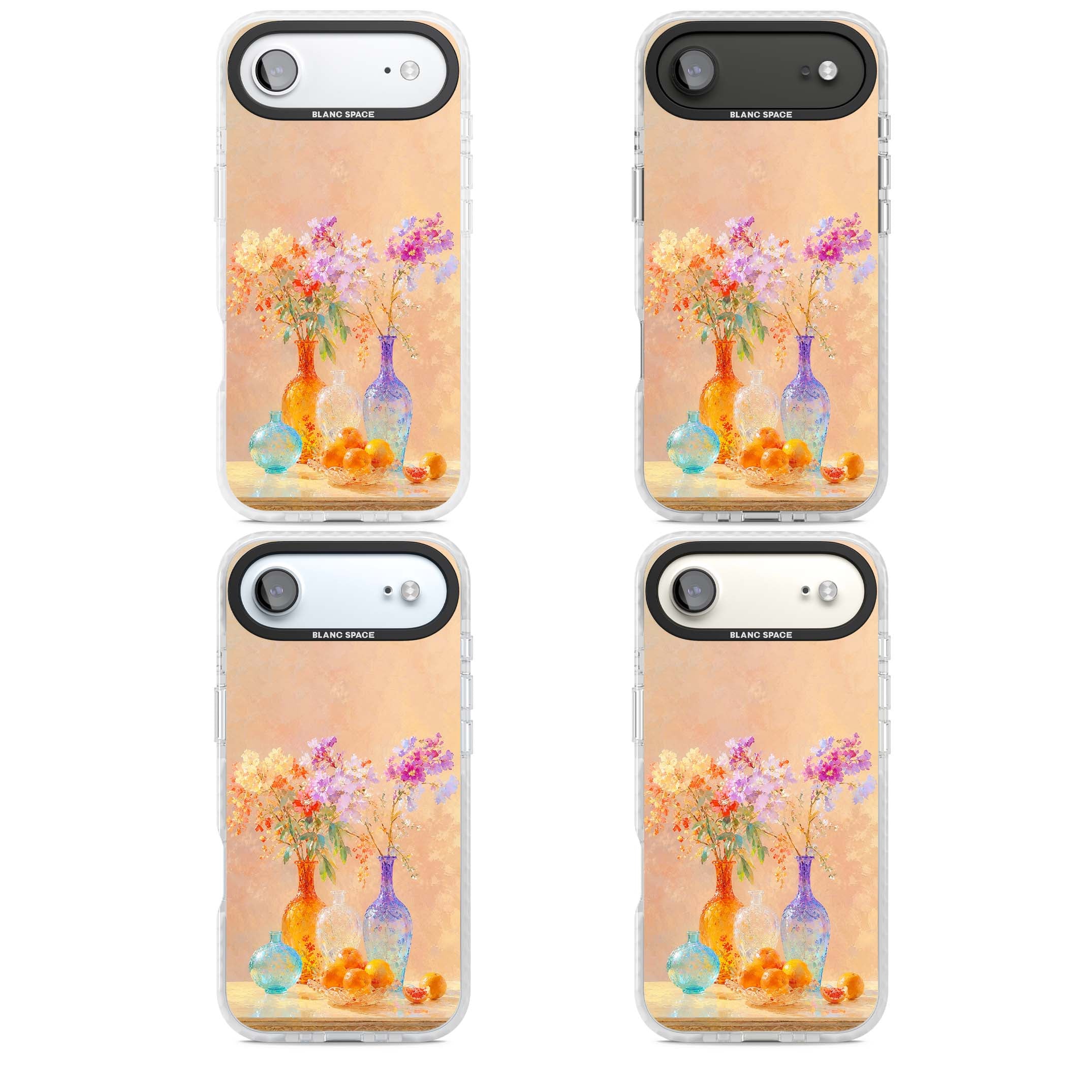Peach Glass art iPhone case | Black Impact case for iPhone Air