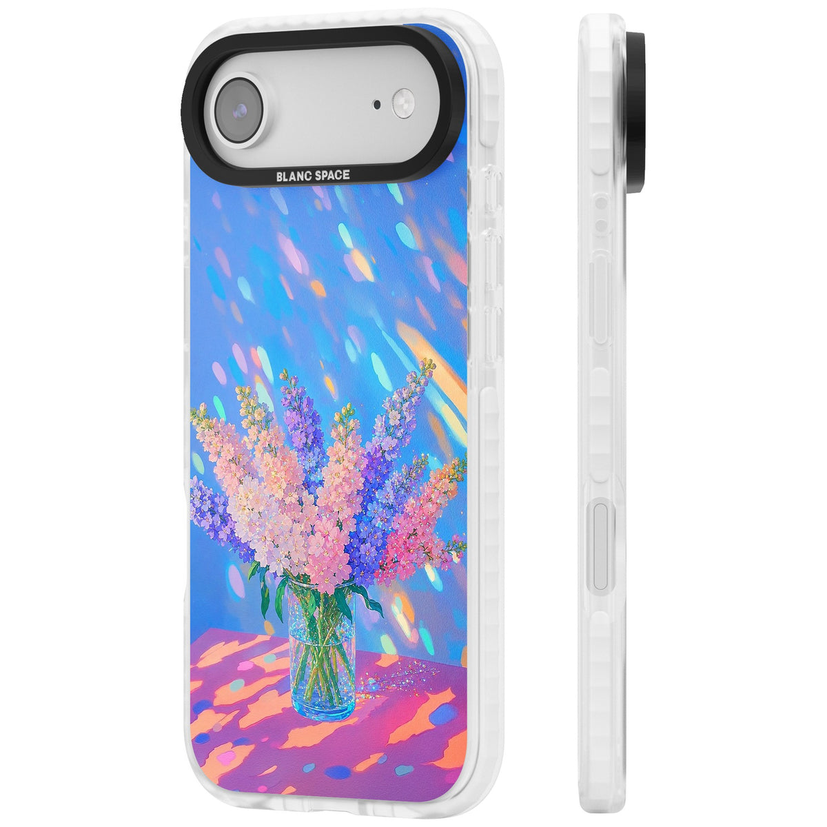 Bubblegum Flowers iPhone Air Impact Clear Phone Case side