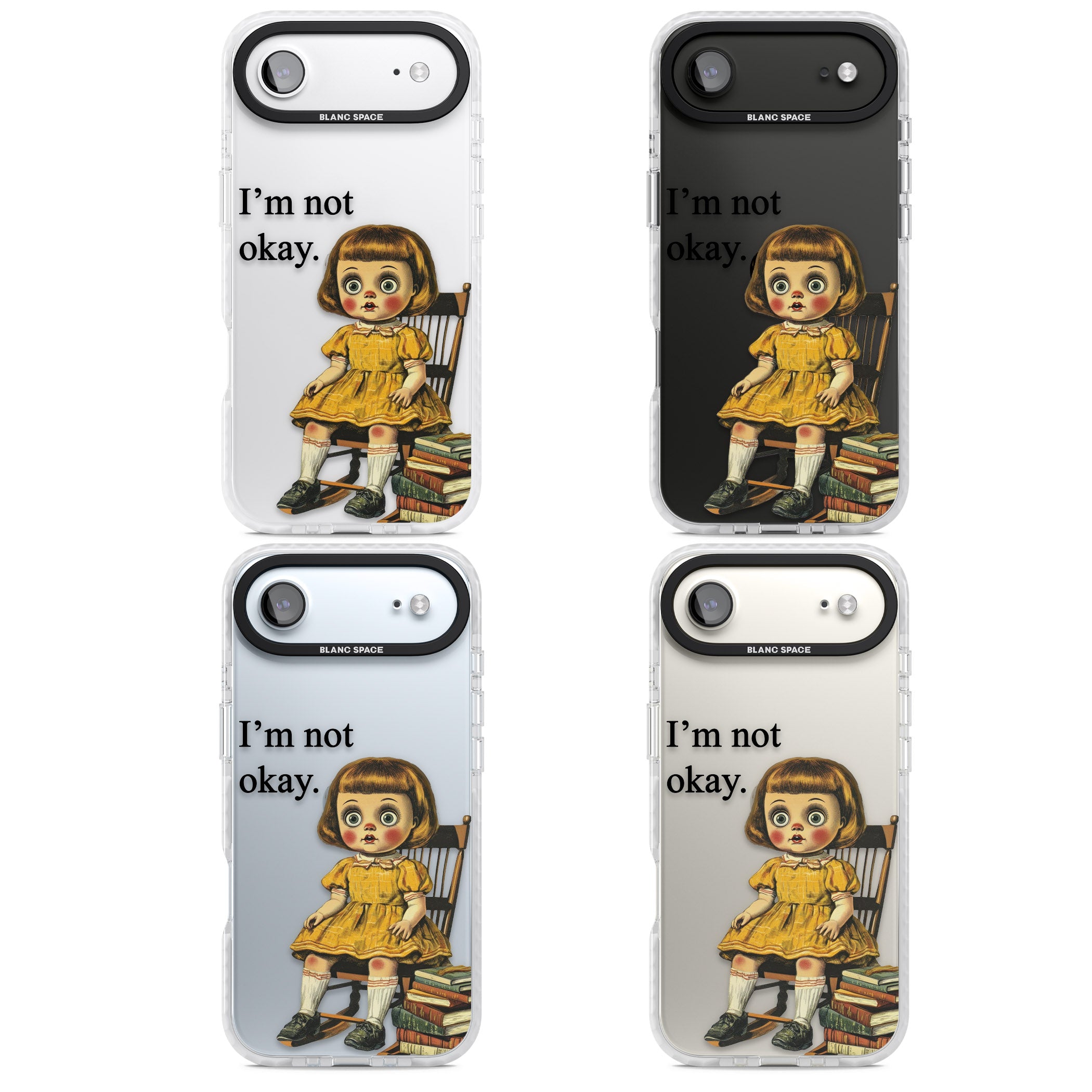 Im Not Okay iPhone 17 Air Impact Clear Phone Case APT Impact Protection