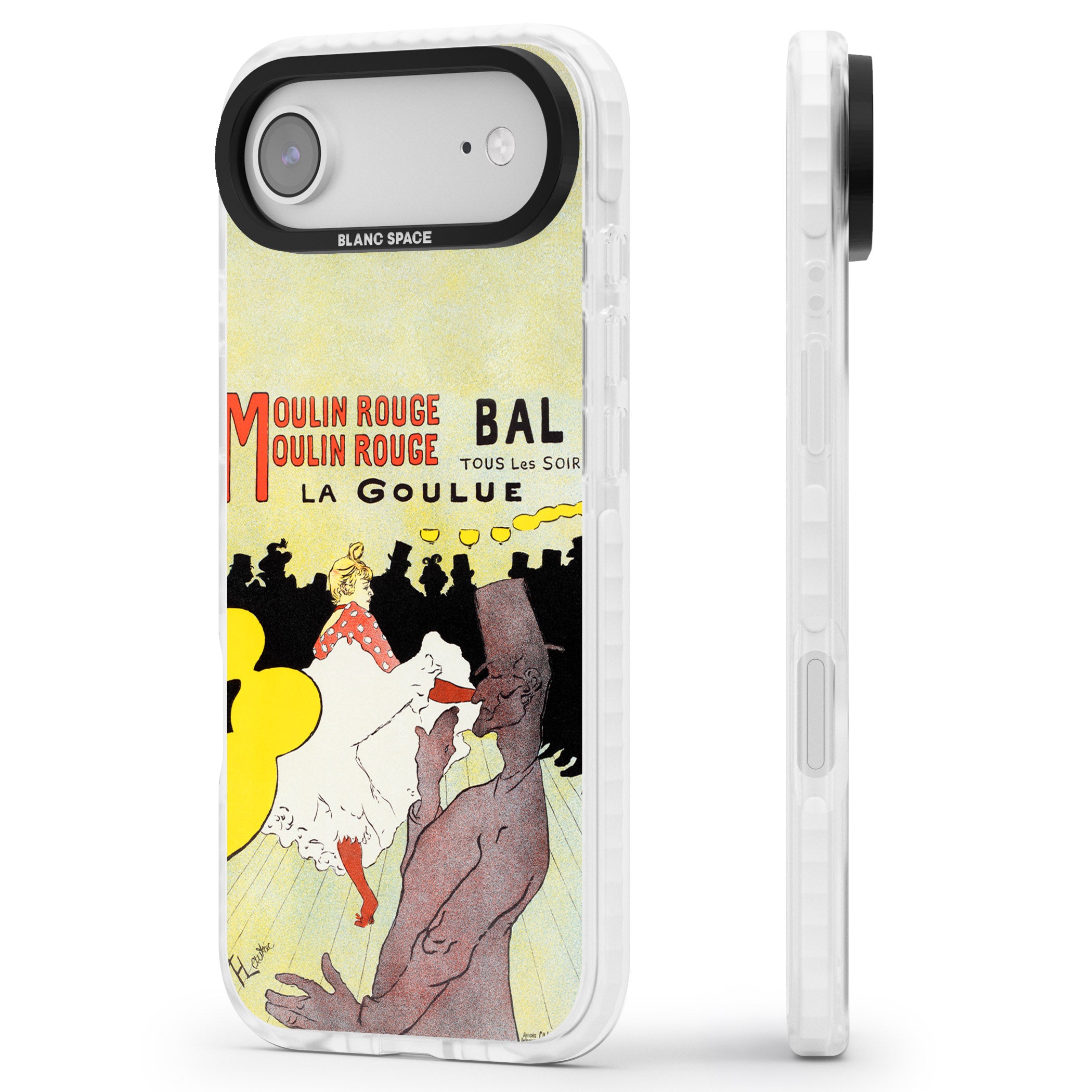 Moulin Rouge Poster iPhone 17 Air Impact Clear Phone Case Side Profile