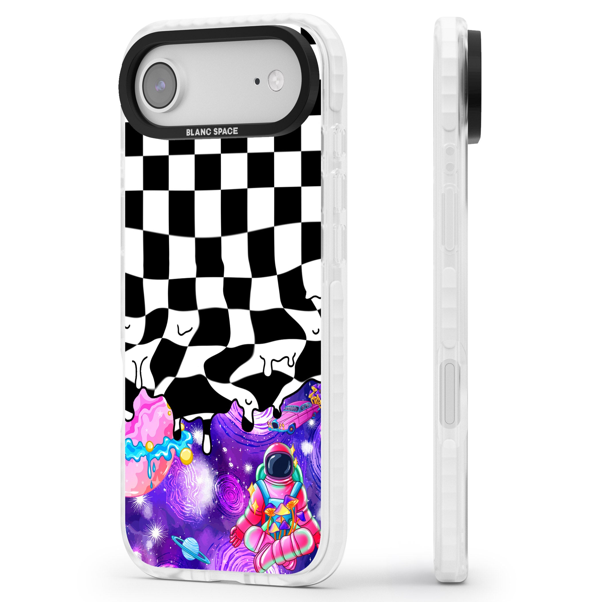 Washed Out iPhone 17 Air Impact Clear Phone Case Side Profile