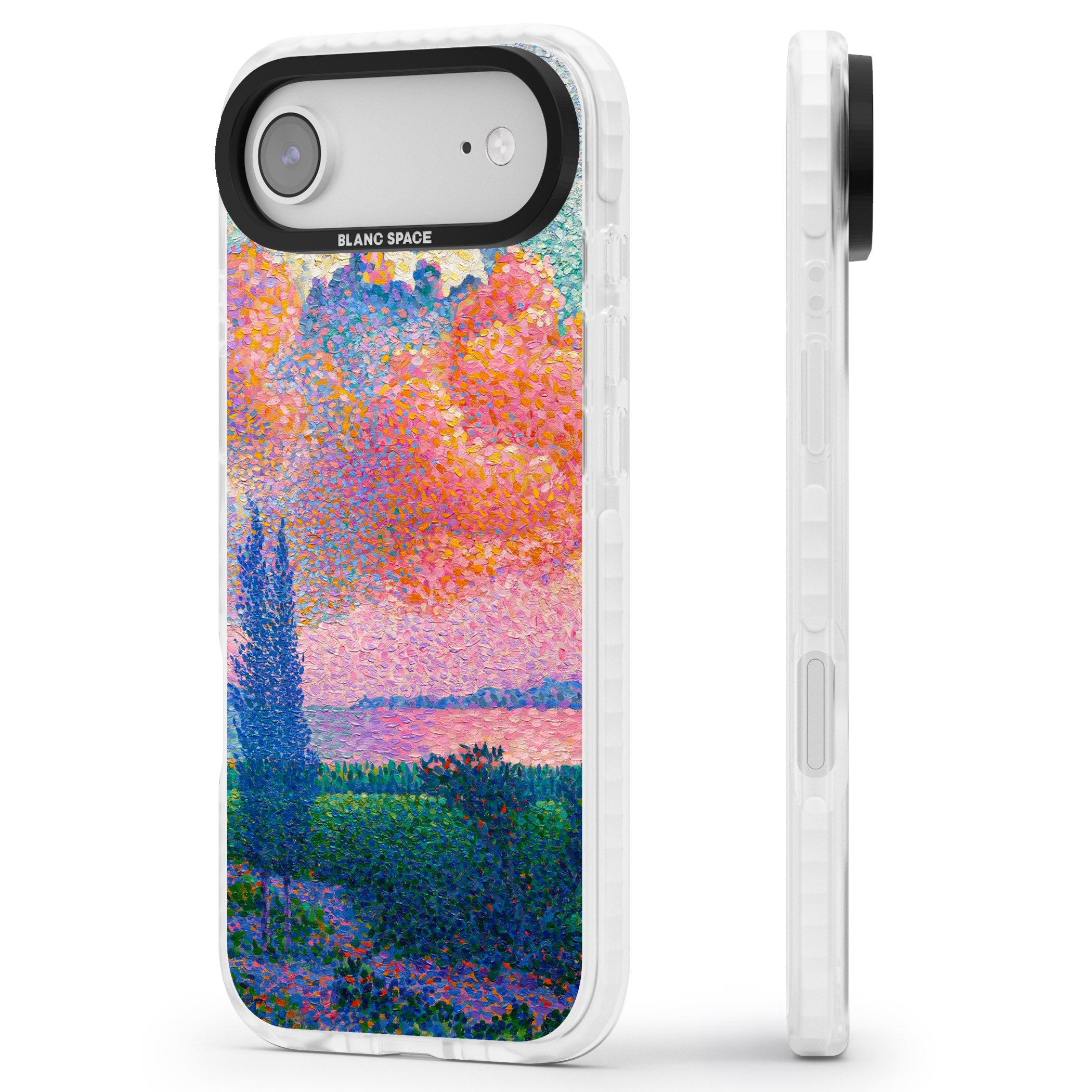 The Pink Cloud iPhone 17 Air Impact Clear Phone Case Side Profile
