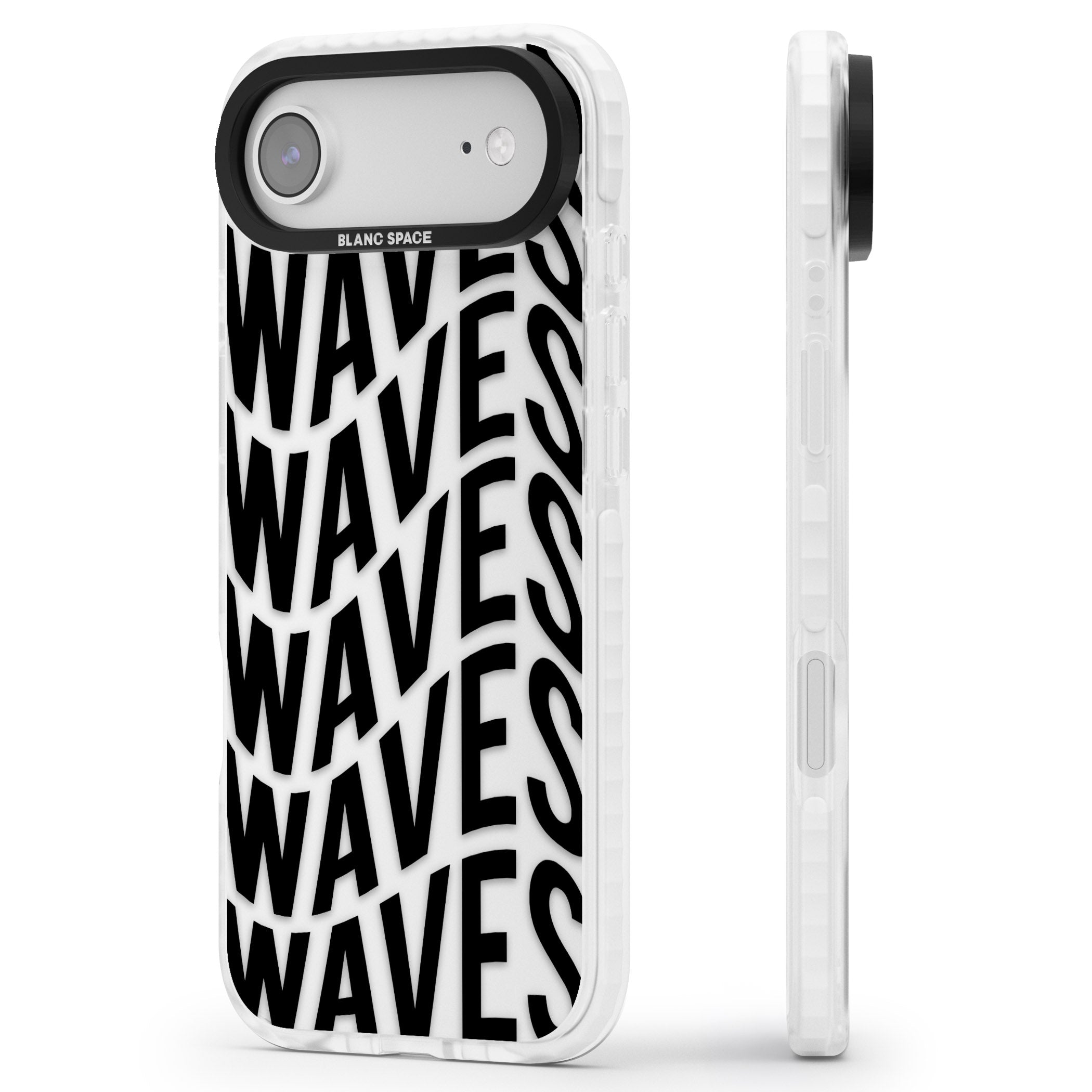 Waves iPhone 17 Air Impact Clear Phone Case Side Profile