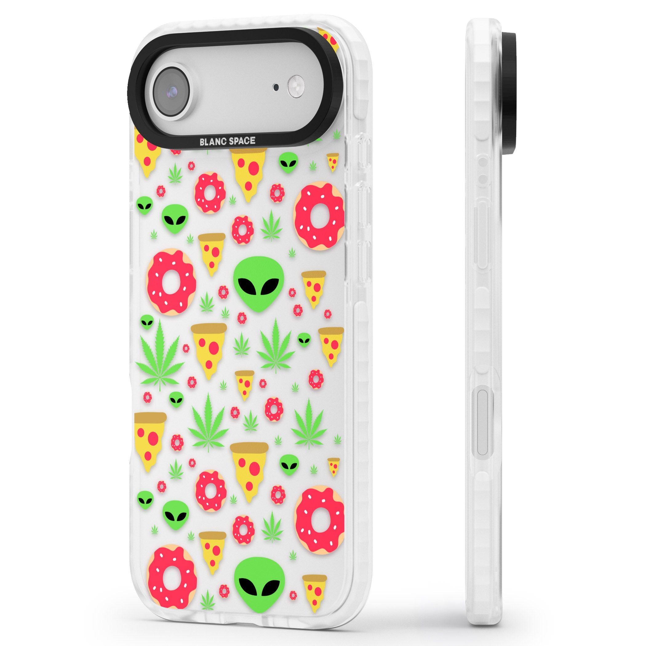 Martians & Munchies iPhone 17 Air Impact Clear Phone Case Side Profile