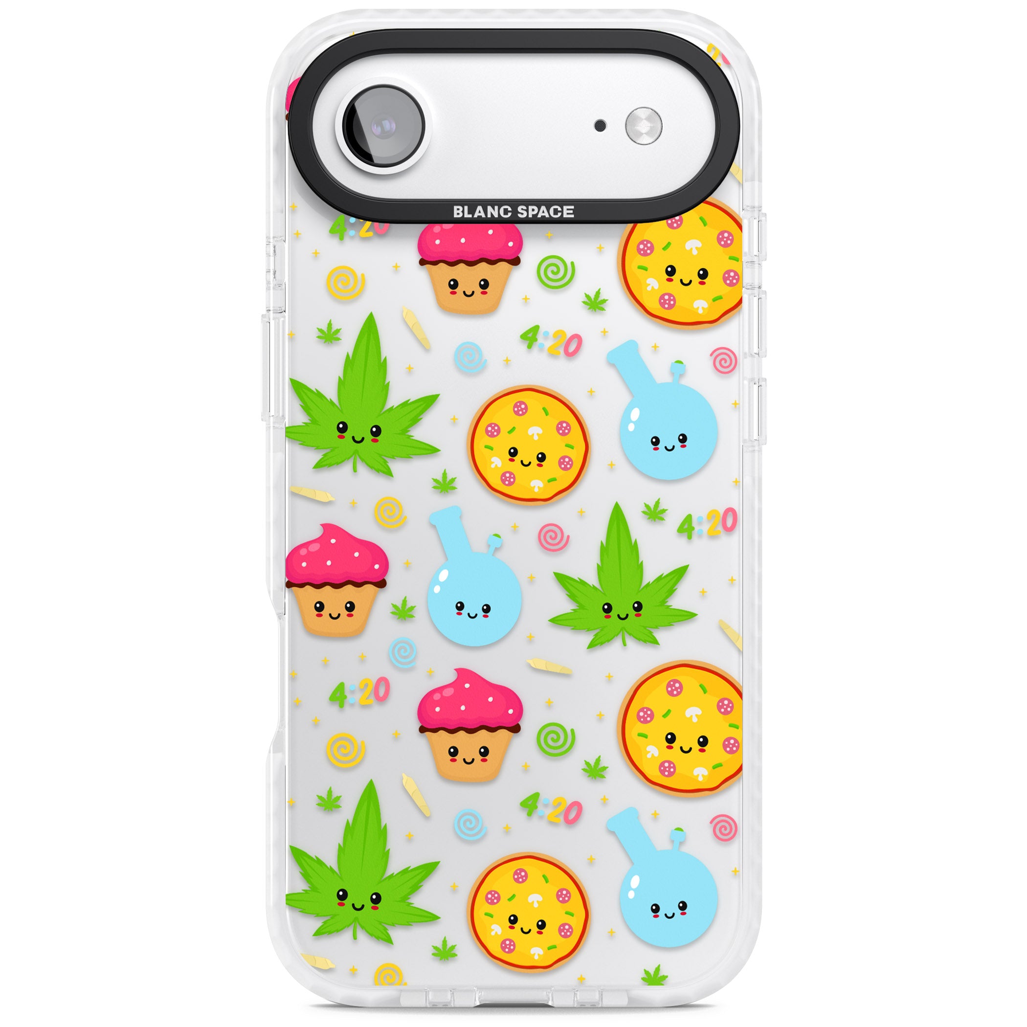 Kawaii Weed Pattern iPhone 17 Air Impact Clear Phone Case
