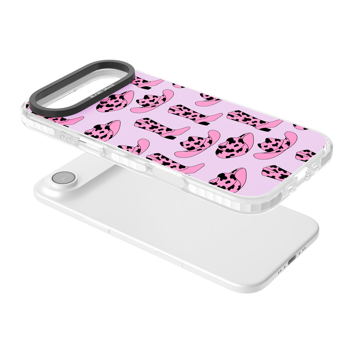 Cow Girl Pattern iPhone Air Impact Clear Phone Case angled