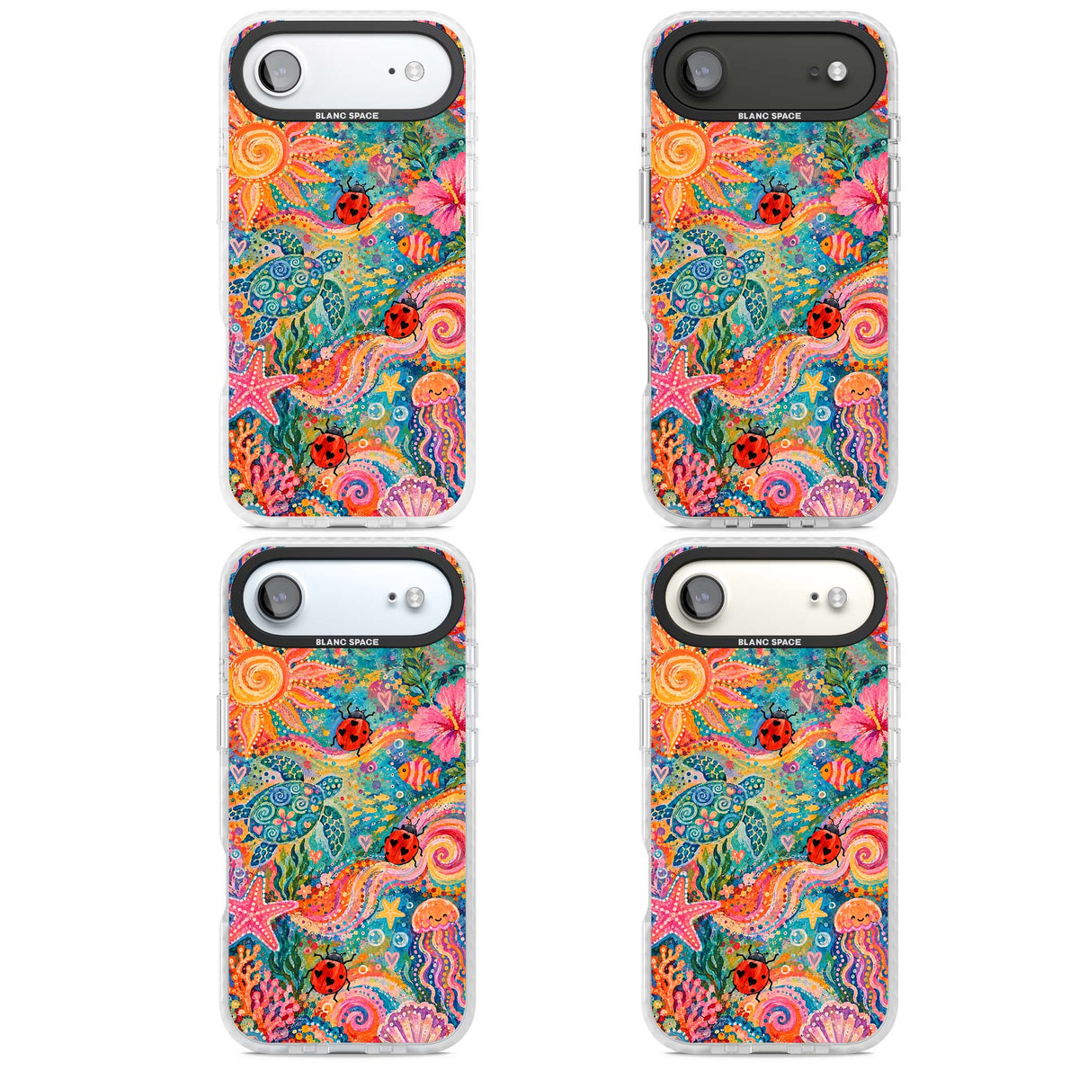 Coral Whimsy for her iPhone case | Black Impact case for iPhone Air