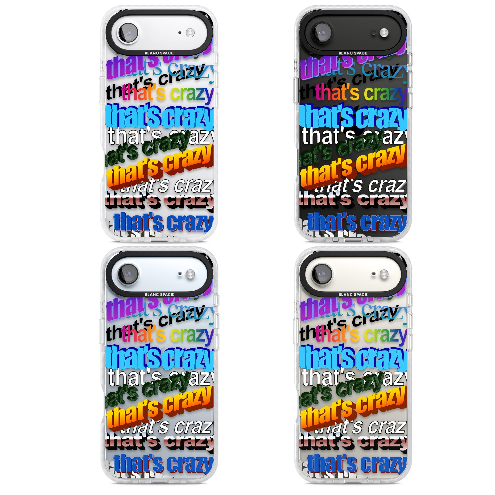 That'S Crazy Typography iPhone 17 Air Impact Clear Phone Case APT Impact Protection