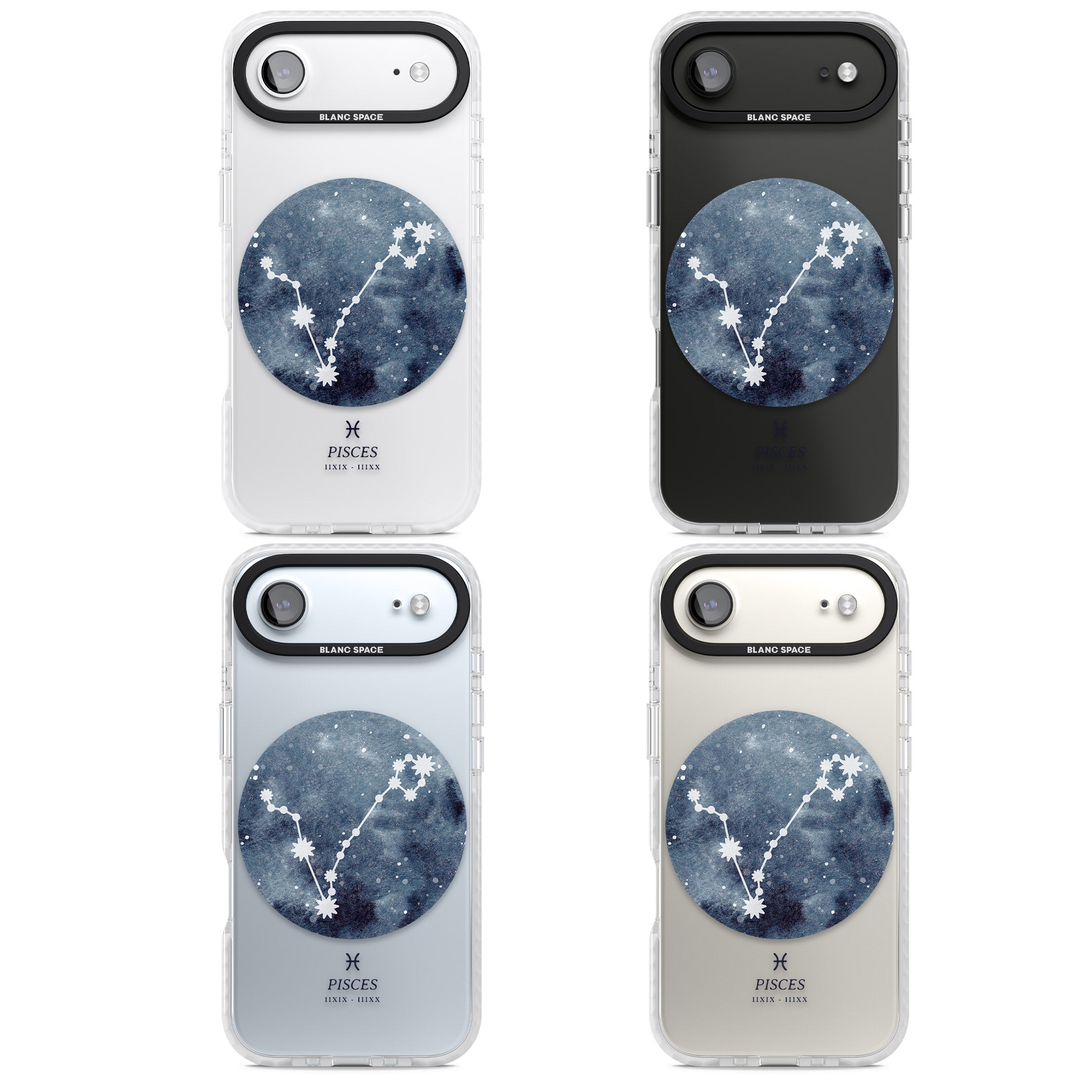 Pisces Zodiac Constellation iPhone 17 Air Impact Clear Phone Case APT Impact Protection