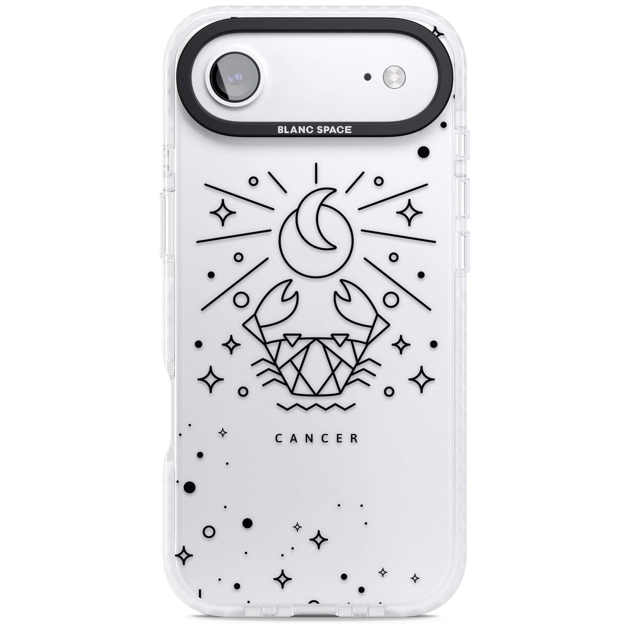 Zodiac Cancer Moon iPhone 17 Air Impact Clear Phone Case