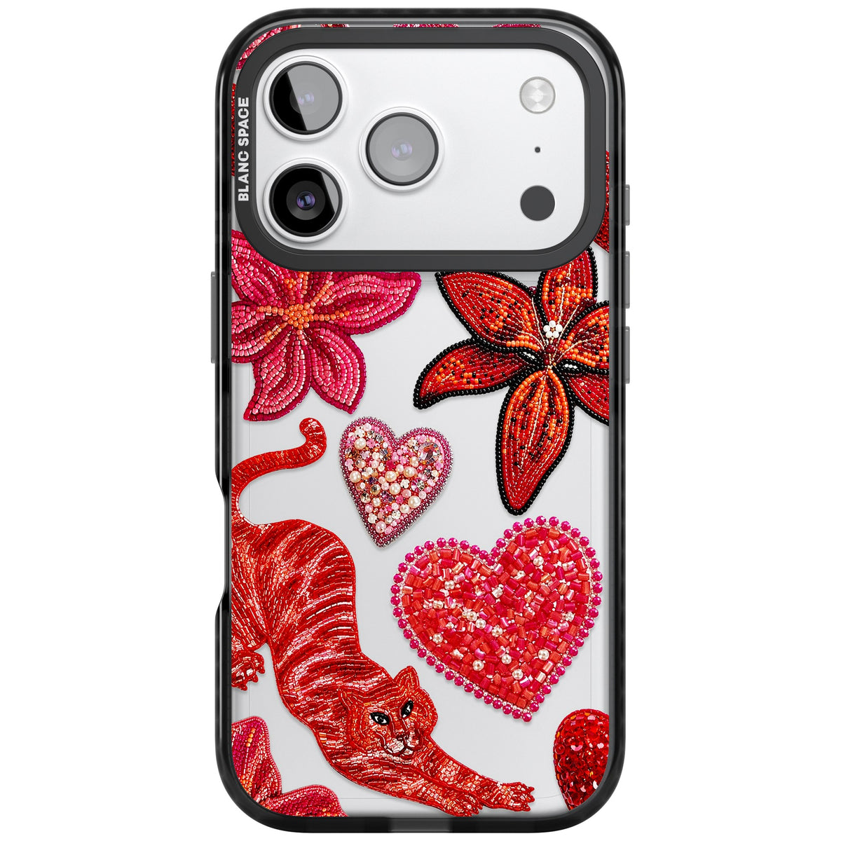 Beaded Boho iPhone 17 Pro Impact Black Phone Case front