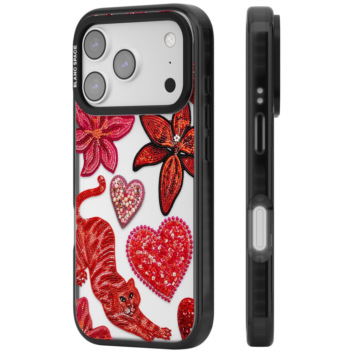 Beaded Boho iPhone 17 Pro Impact Black Phone Case side