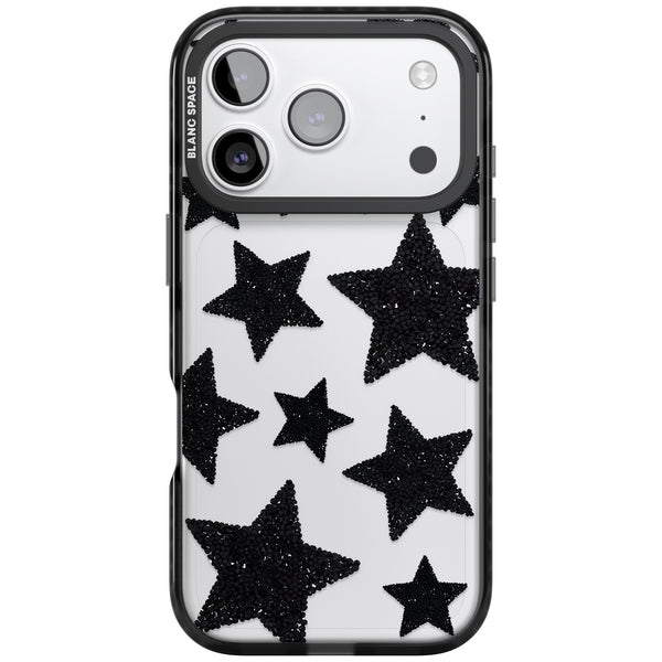 Beaded Black Stars