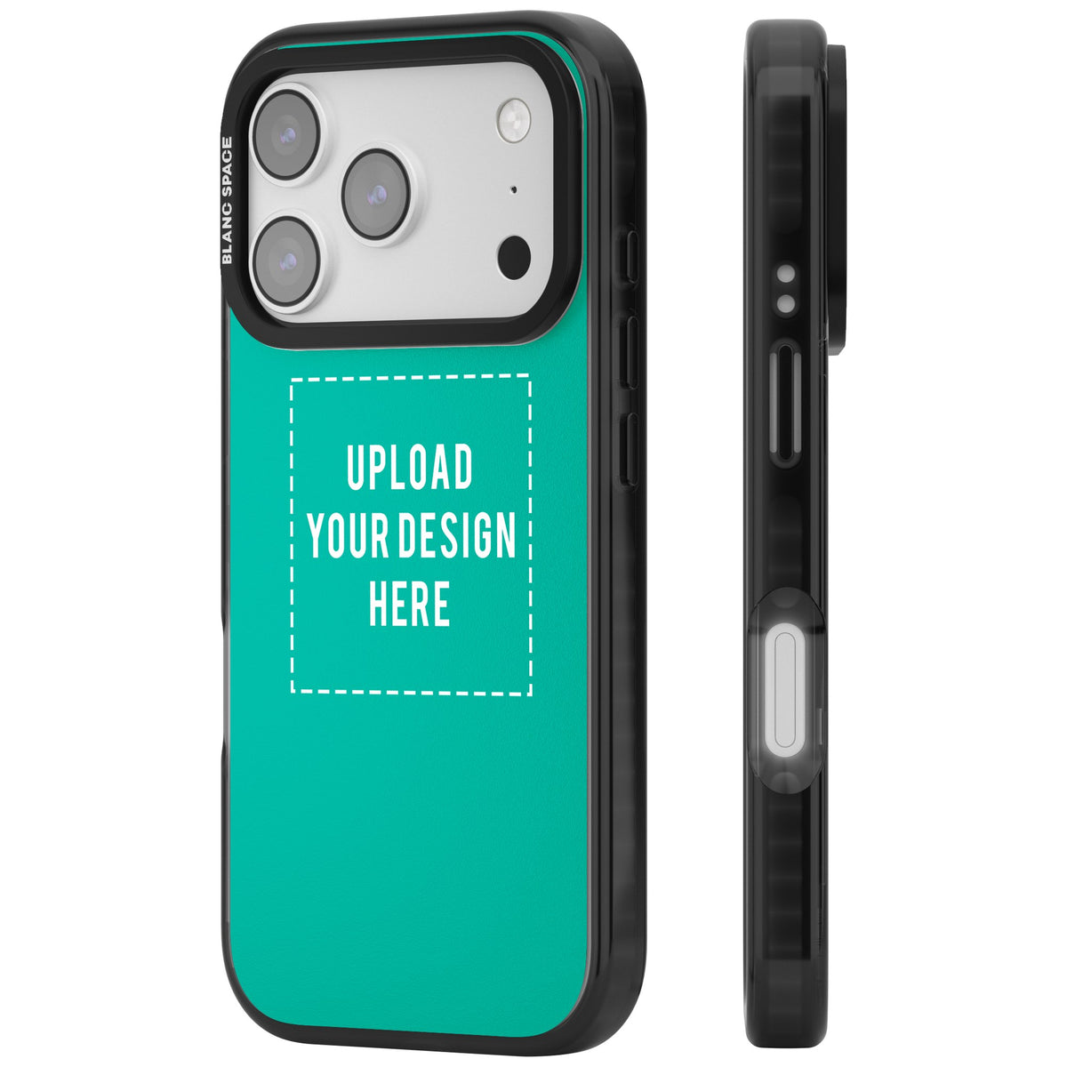 Personalised Your Own Design iPhone 17 Pro Impact Black Phone Case side