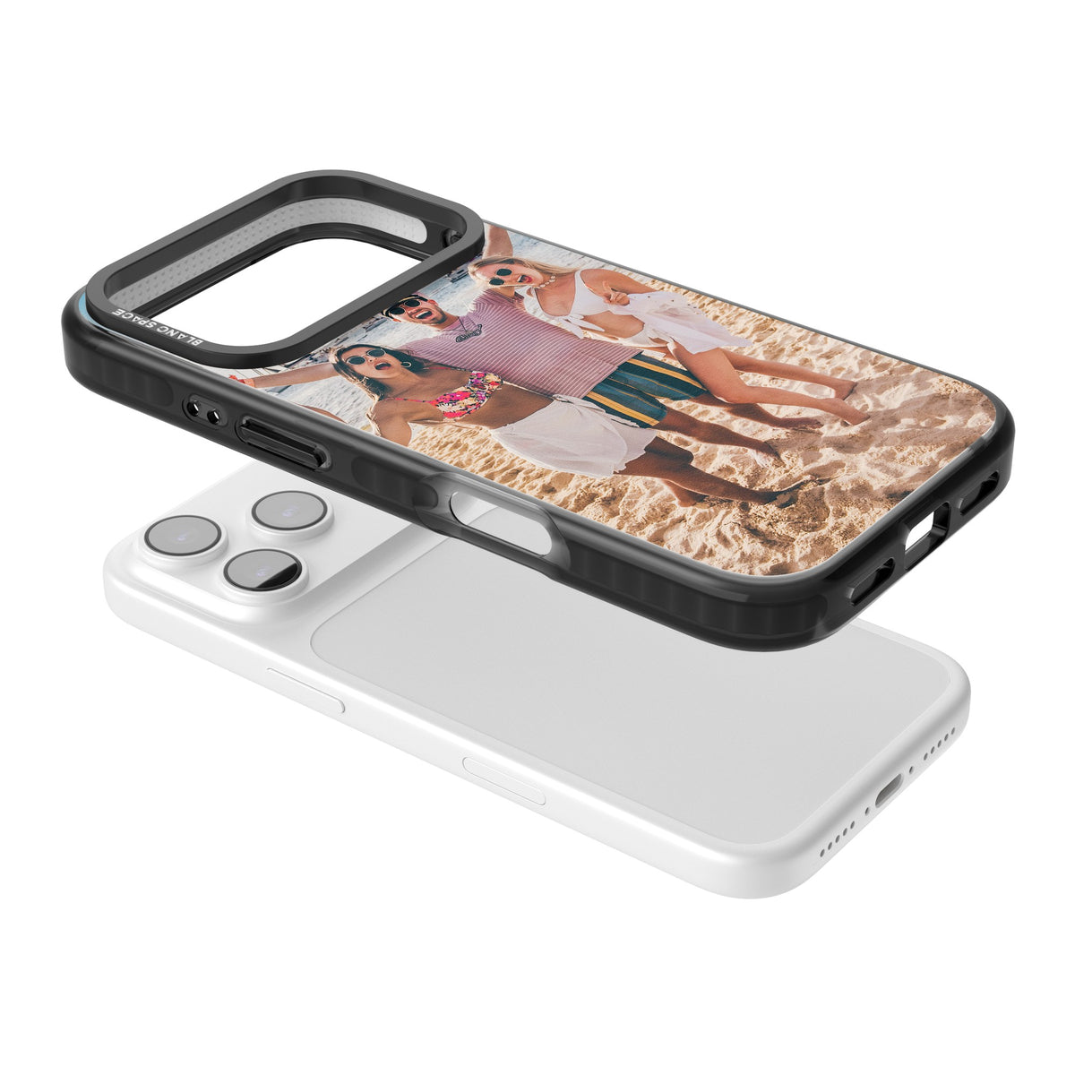 Personalised Photo iPhone 17 Pro Impact Black Phone Case angled