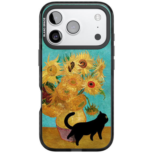 Cat with Van Gogh's Sunflowers
