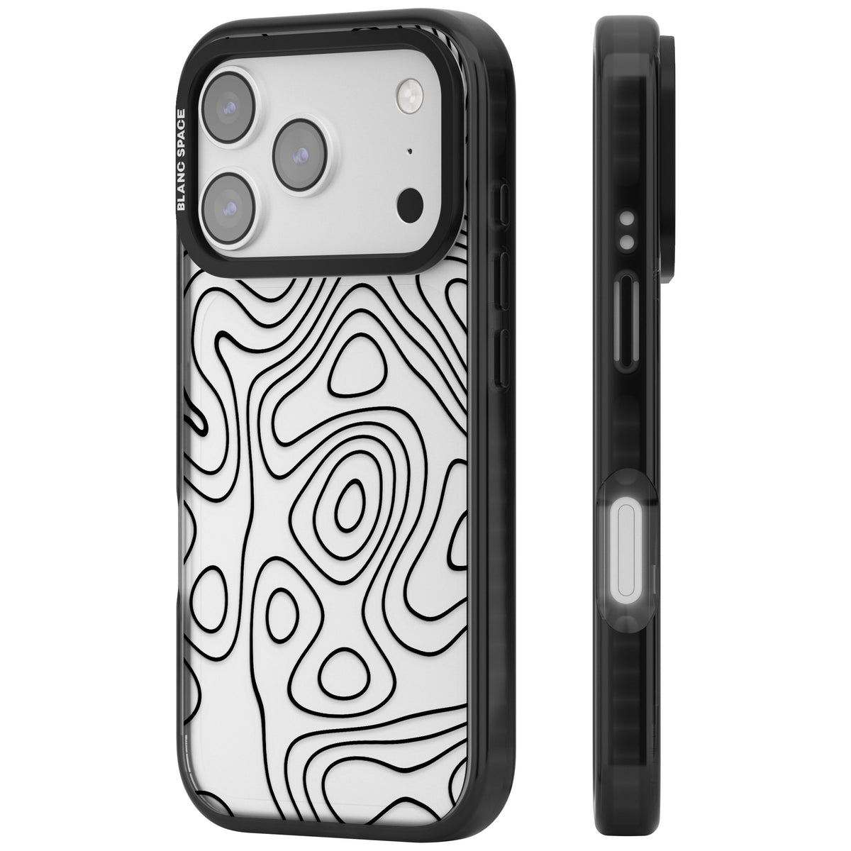 Damascus Steel iPhone 17 Pro Impact Black Phone Case side