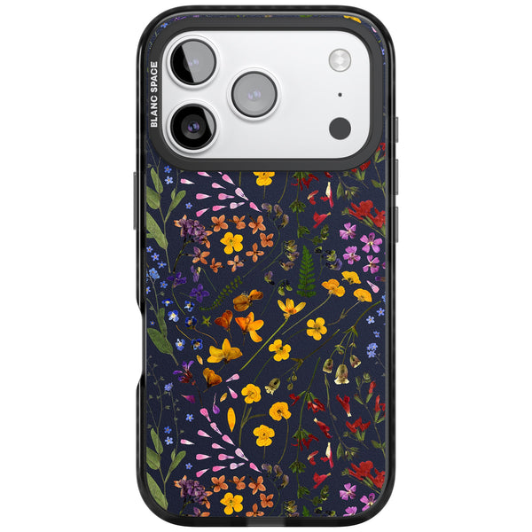 Wildflowers & Leaves In Navy