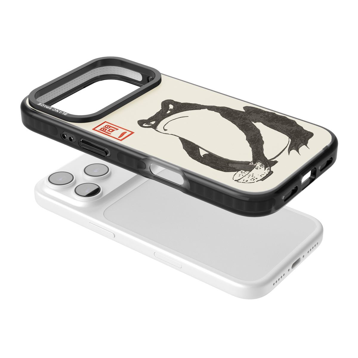 Matsumoto Hoji Grumpy Toad iPhone 17 Pro Impact Black Phone Case angled