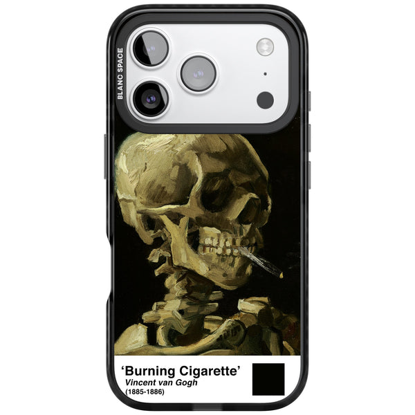 Skull Of A Skeleton With Burning Cigarette