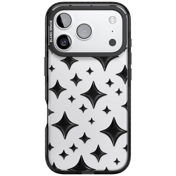Black Puff Sparkle Pattern