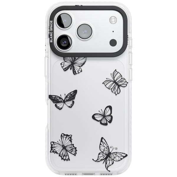 Grey Butterfly Line Pattern