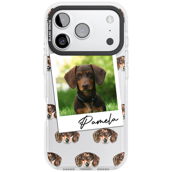 Personalised Brown Dachshund Instant Camera Photo