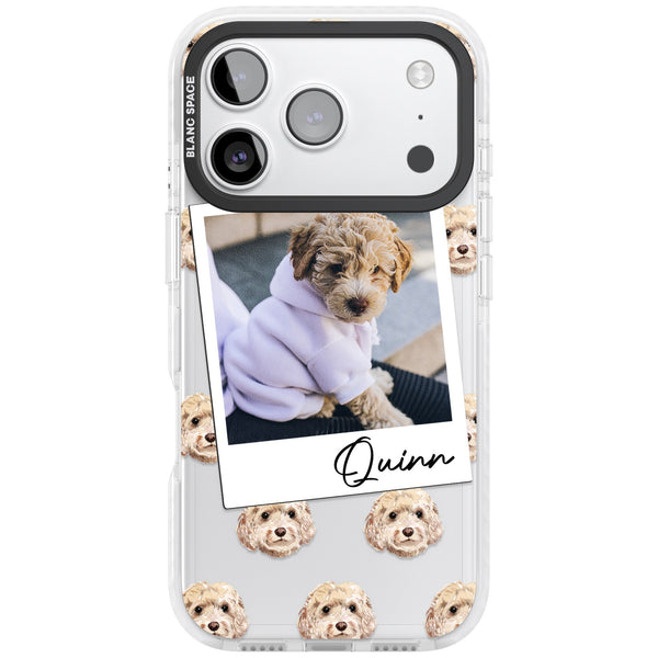 Personalised Cream Cockapoo Instant Camera Photo