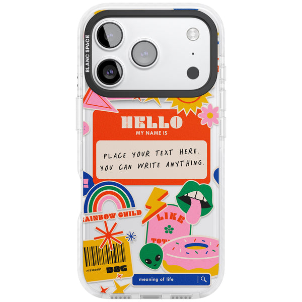 Personalised Retro Nametag Sticker