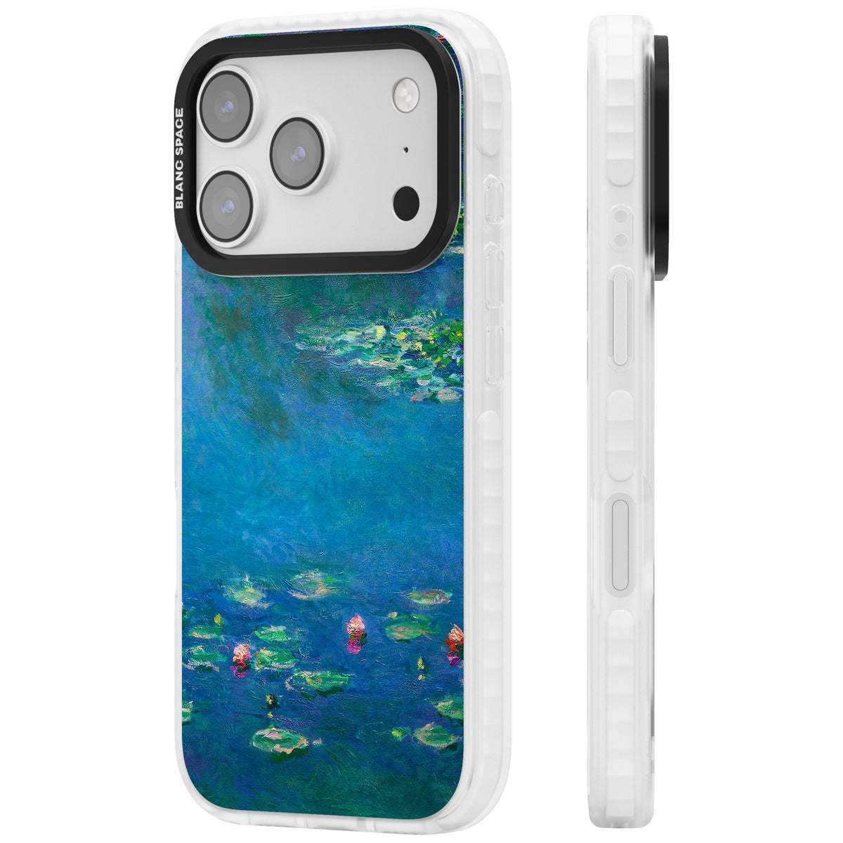 Water Lilies iPhone 17 Pro Impact Clear Phone Case side