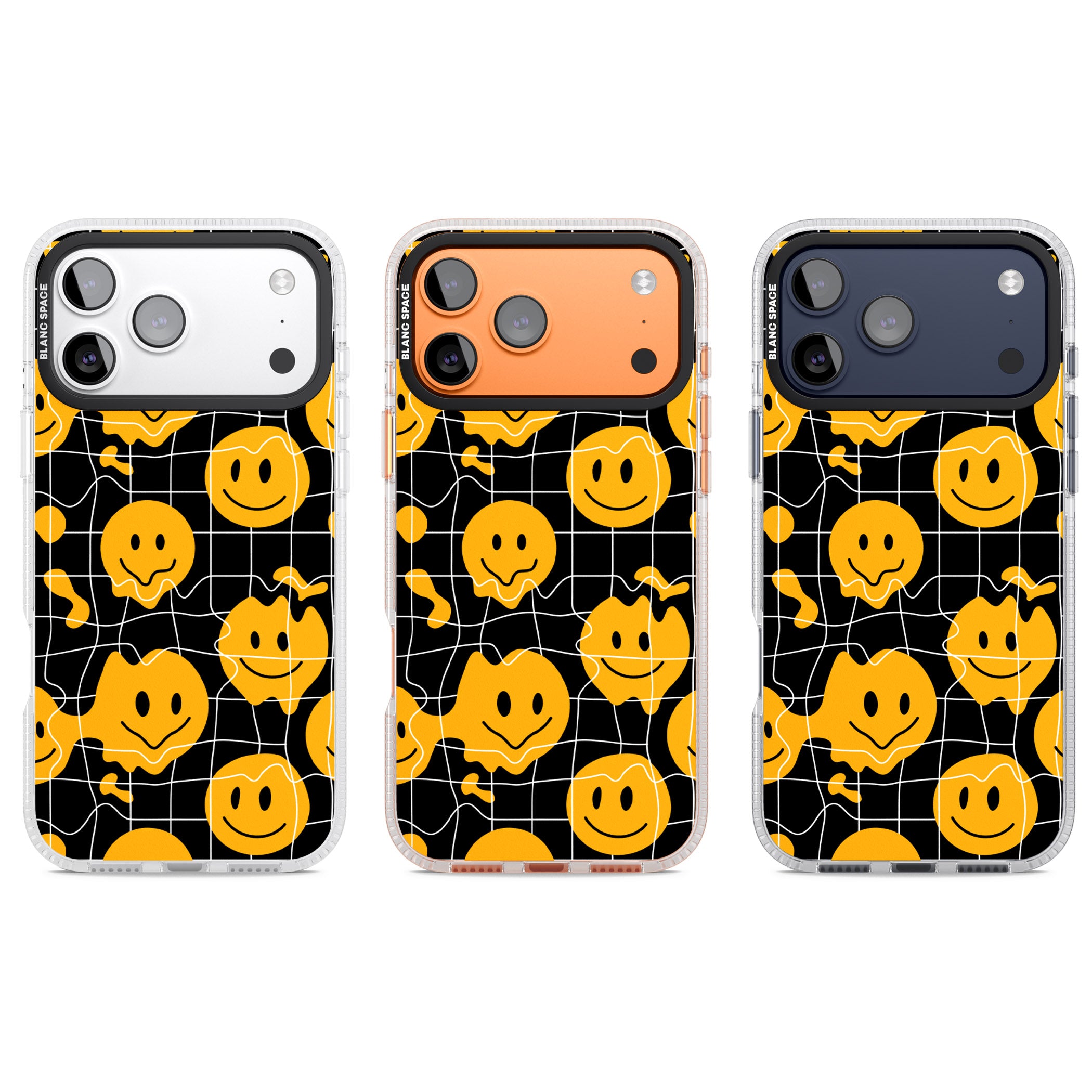 Acid Face Grid Pattern iPhone 17 Pro Impact Air Clear Phone Case APT Impact Protection