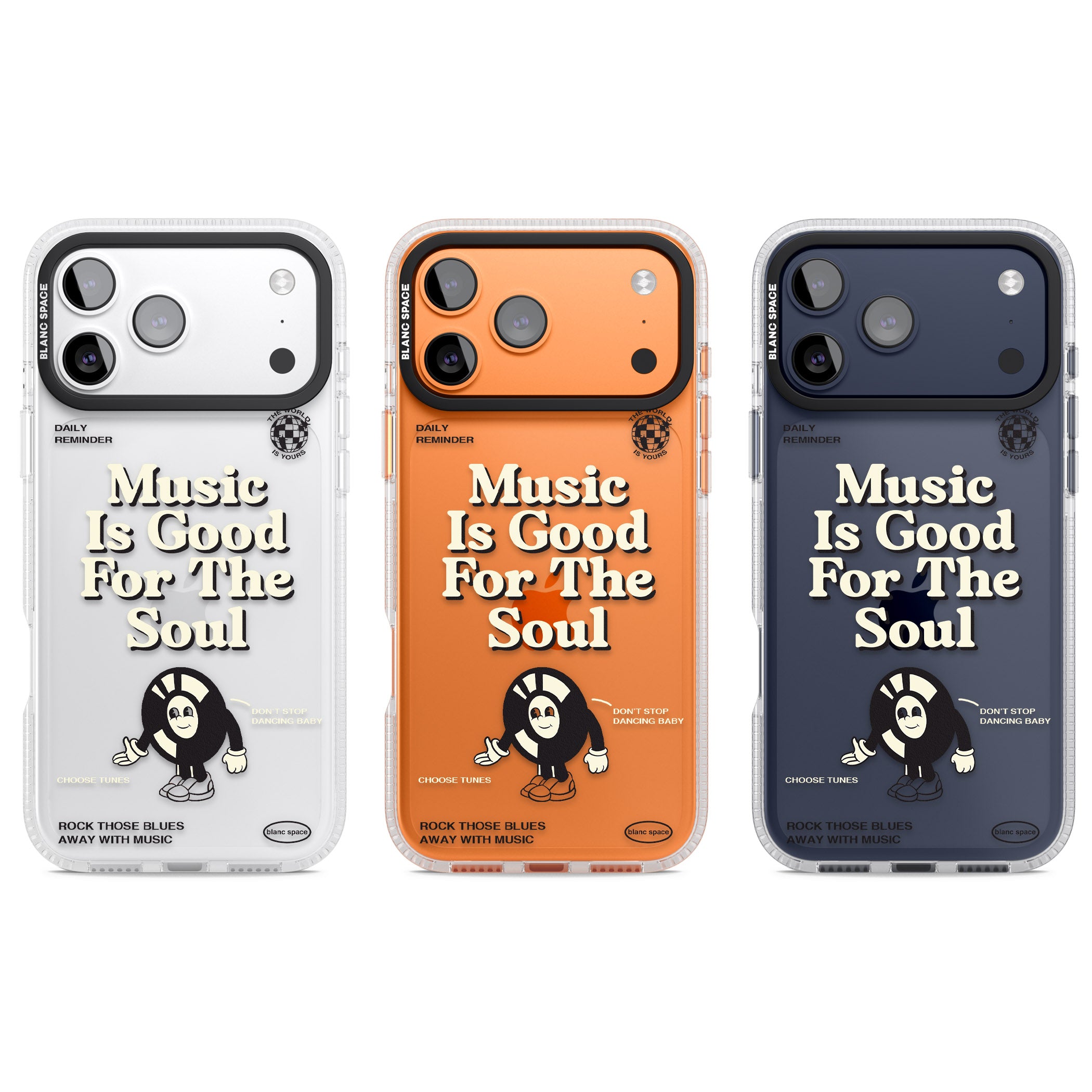 Music Is Good For The Soul iPhone 17 Pro Impact Air Clear Phone Case APT Impact Protection