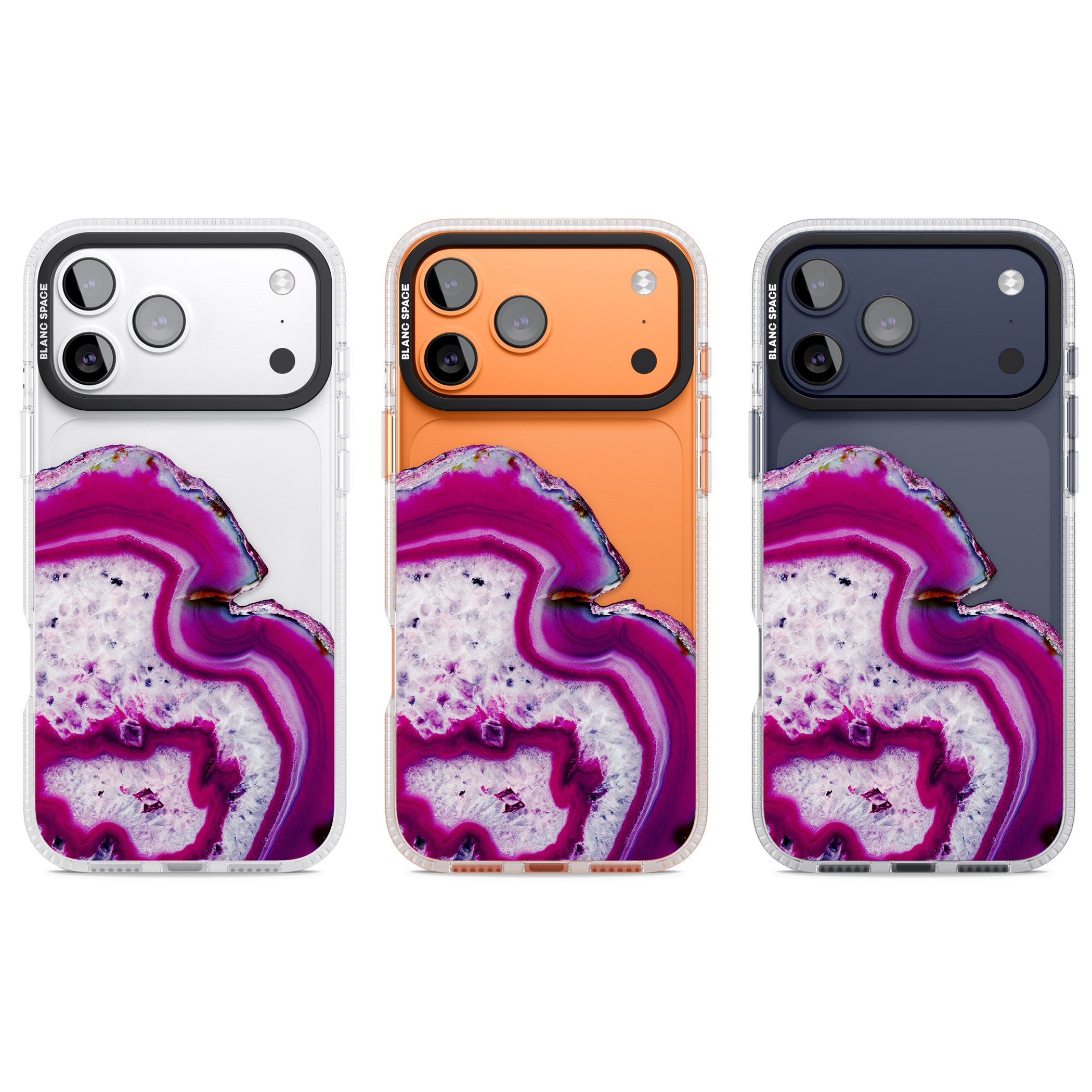 Violet Crystal Agate iPhone 17 Pro Impact Air Clear Phone Case APT Impact Protection