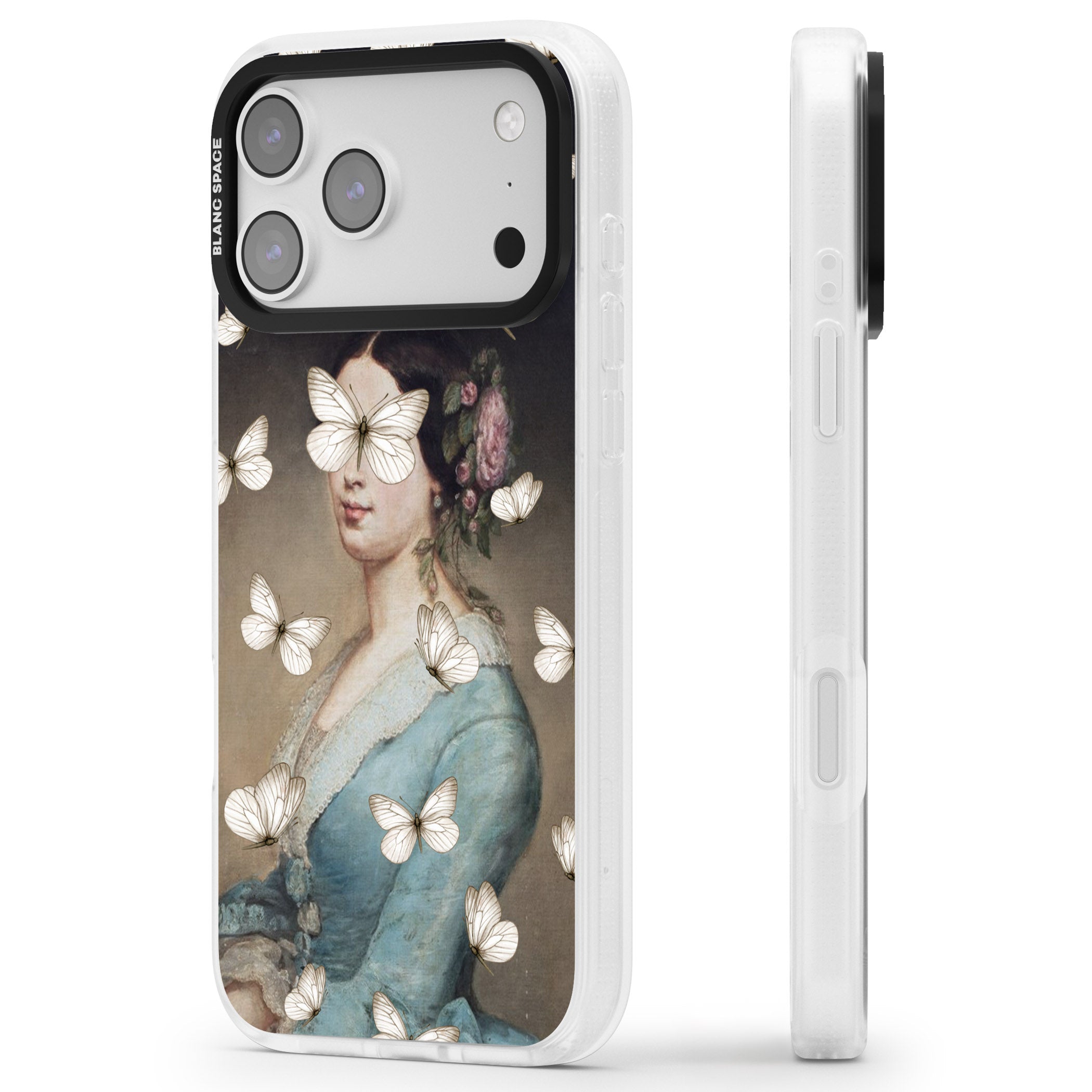 Butterfly Beauty iPhone 17 Pro Impact Air Clear Phone Case Side Profile