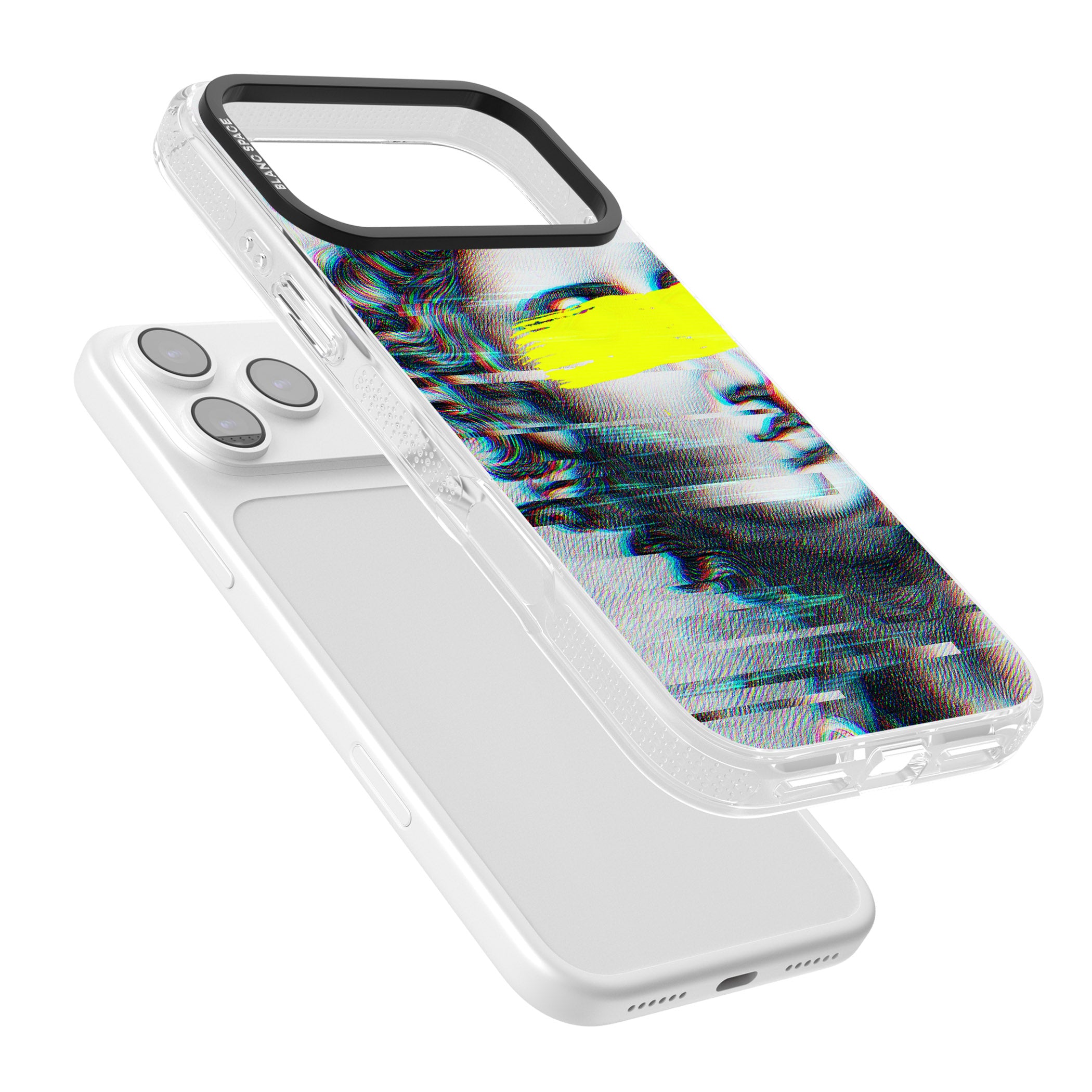 Glitched Fragment iPhone 17 Pro Impact Air Clear Phone Case Colours