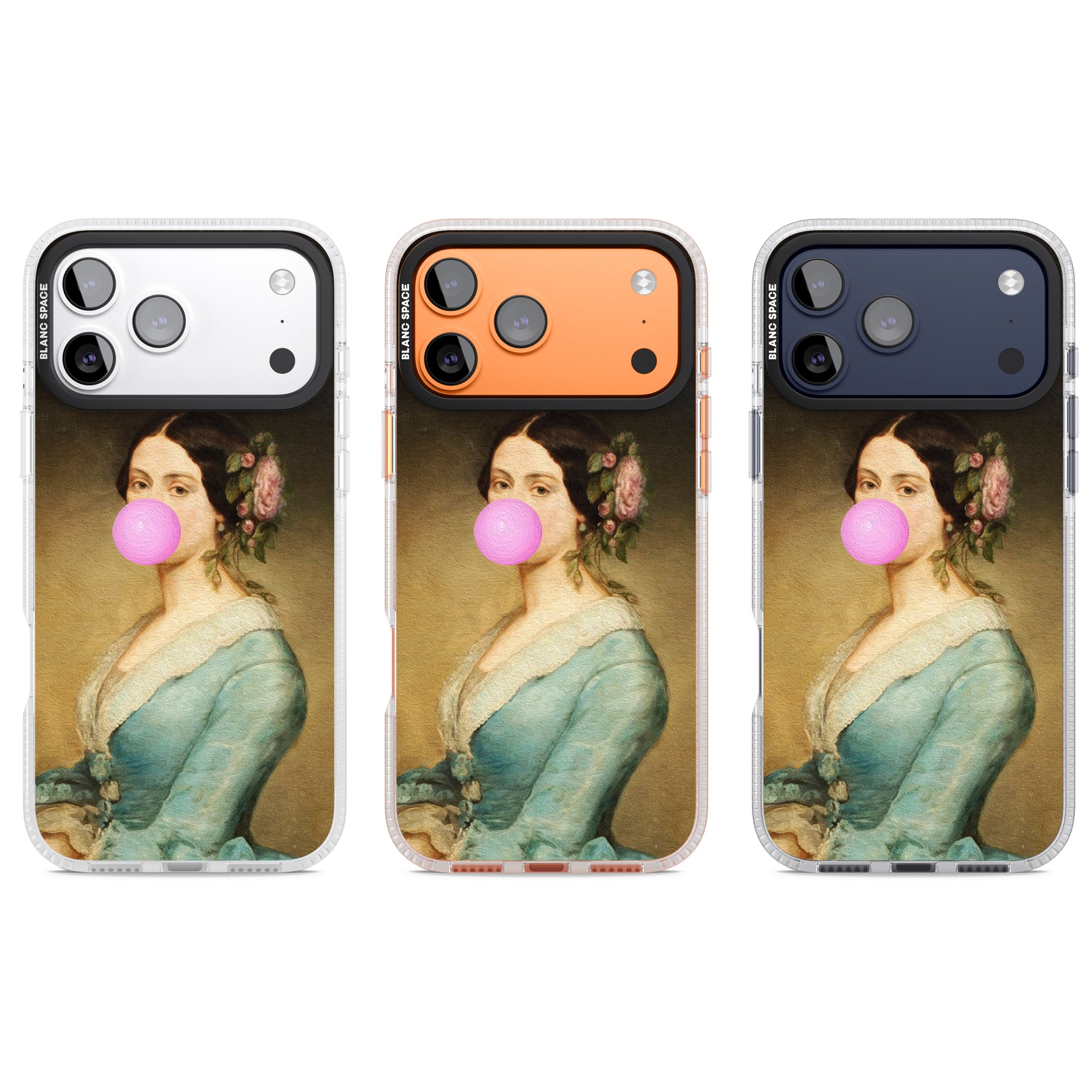 Bubblegum Renaissance iPhone 17 Pro Impact Air Clear Phone Case APT Impact Protection